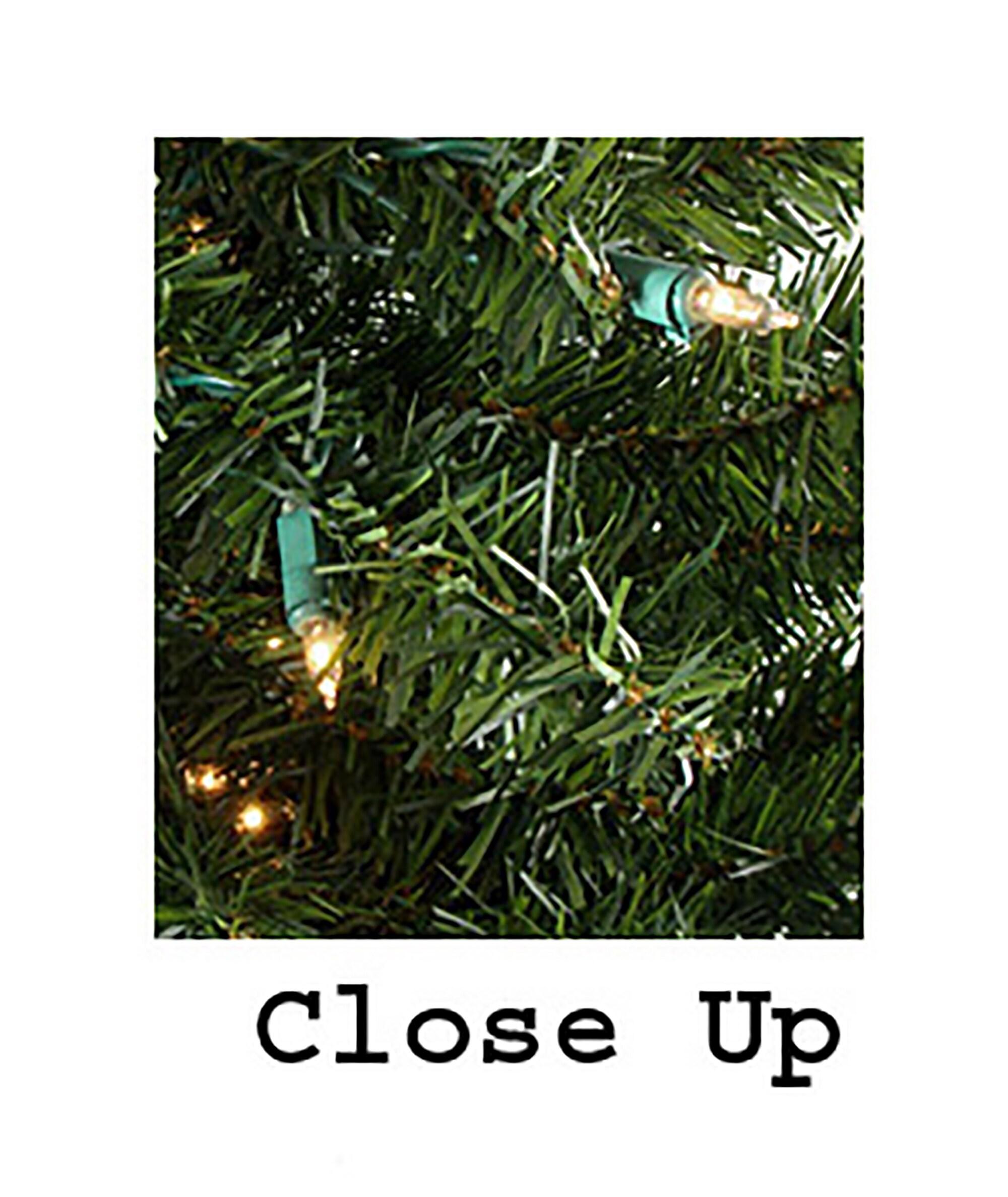 Northlight 9' x 12" Prelit Canadian Green Pine Artificial Christmas Garland - Clear Lights
