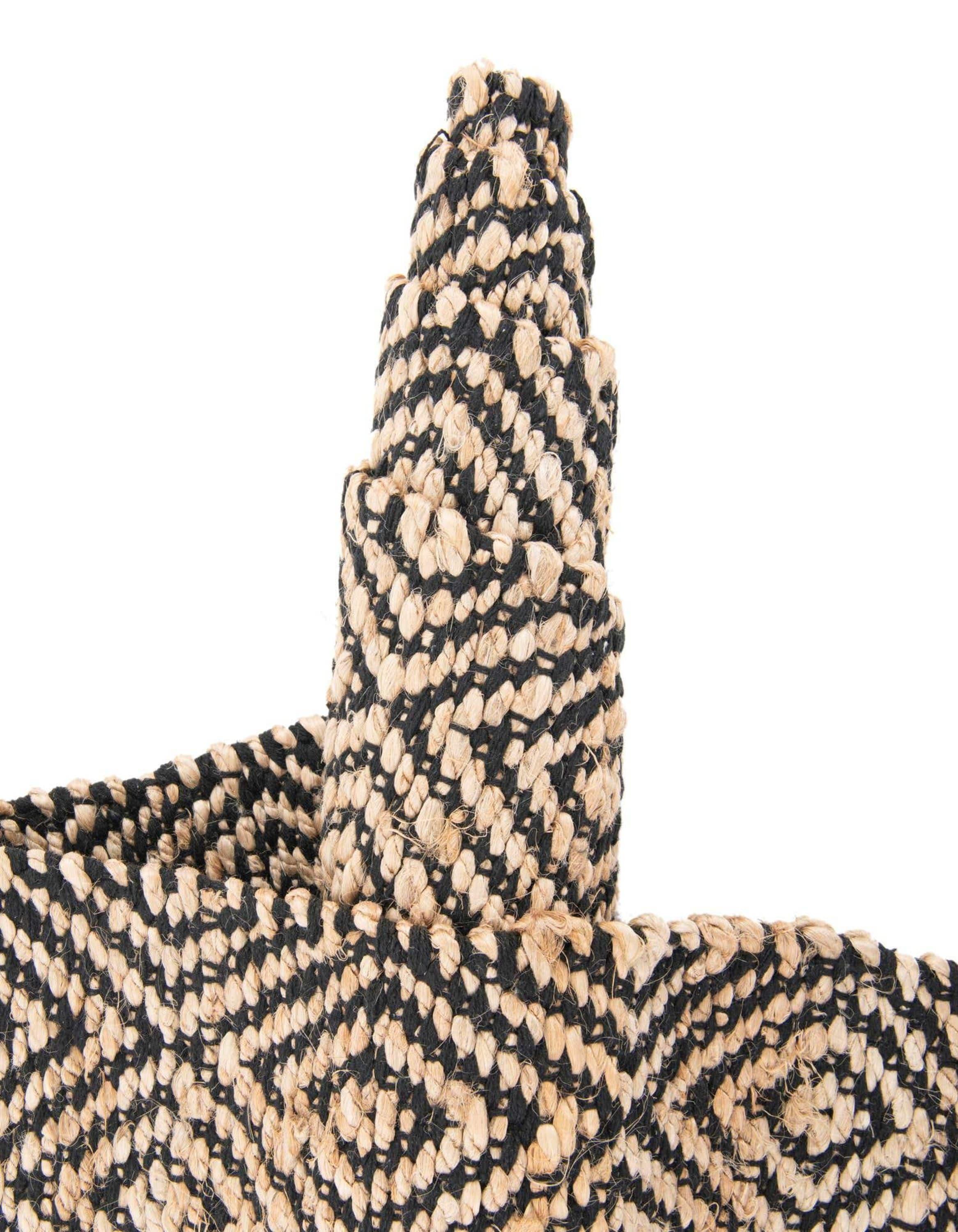 Unique Loom 2' 0 x 3' 1 Assam Chunky Jute Black Area Rug