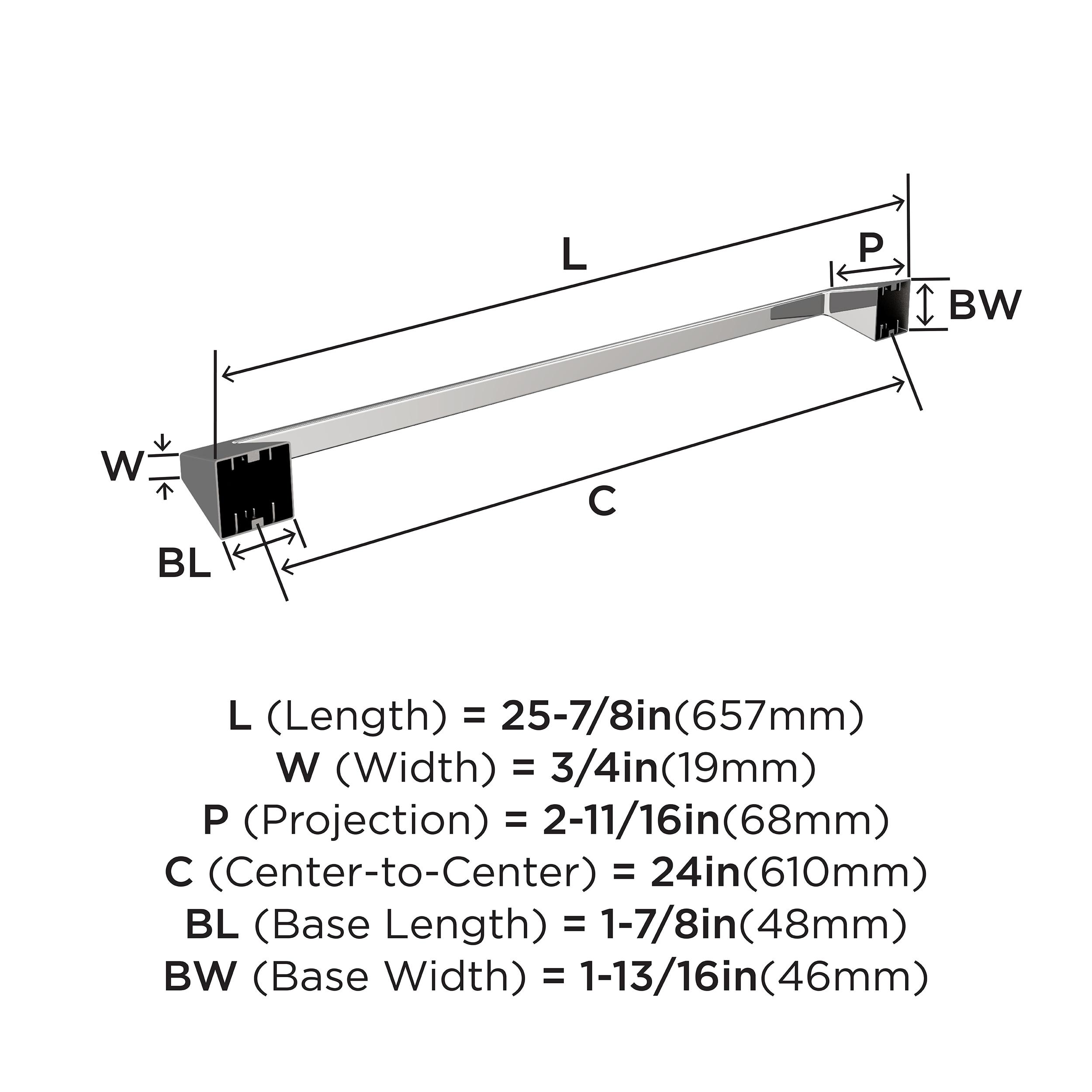 Blackrock 25.87" Wall Mounted Towel Bar