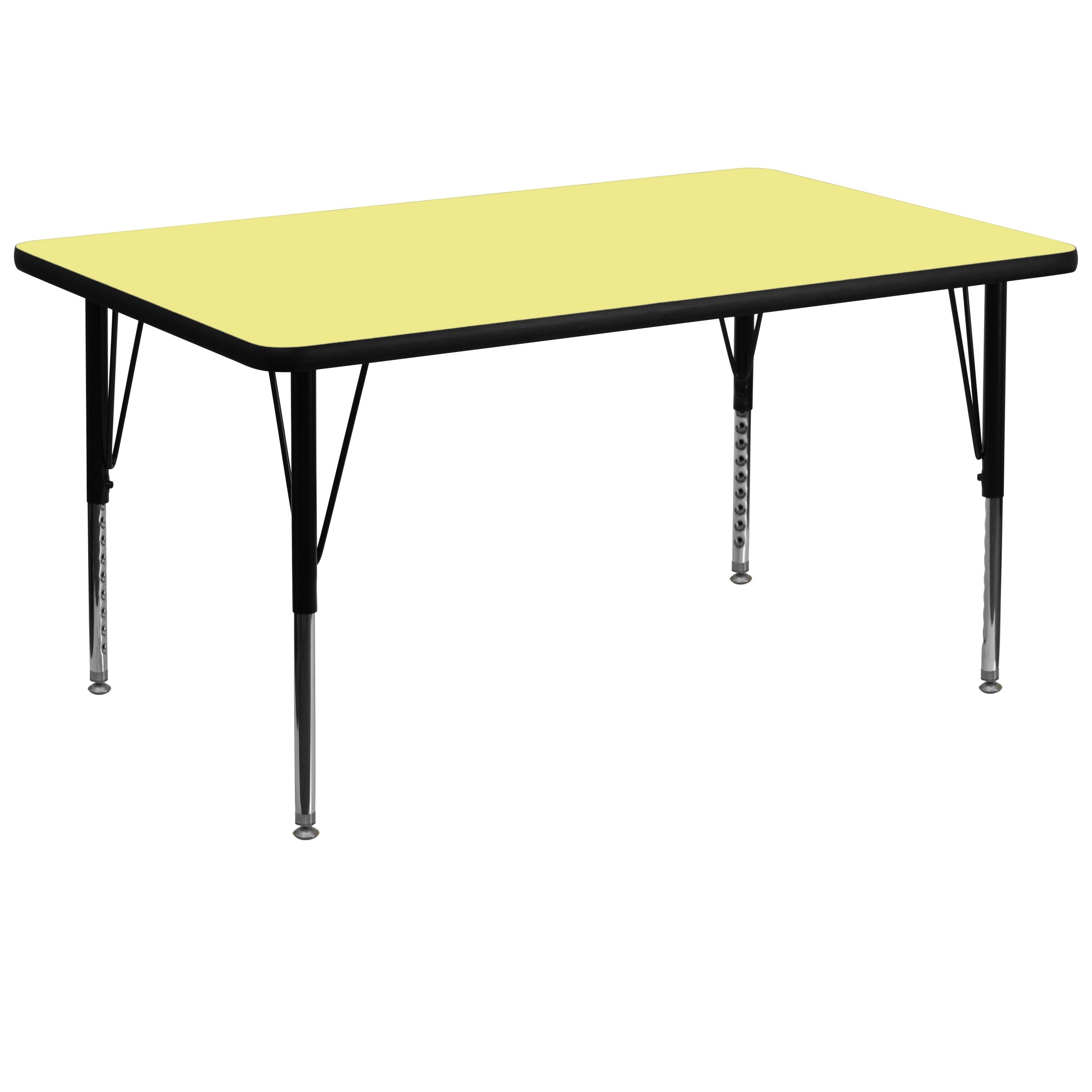 Goddard 24''W x 48''L Rectangular HP Laminate Activity Table - Adjustable Legs