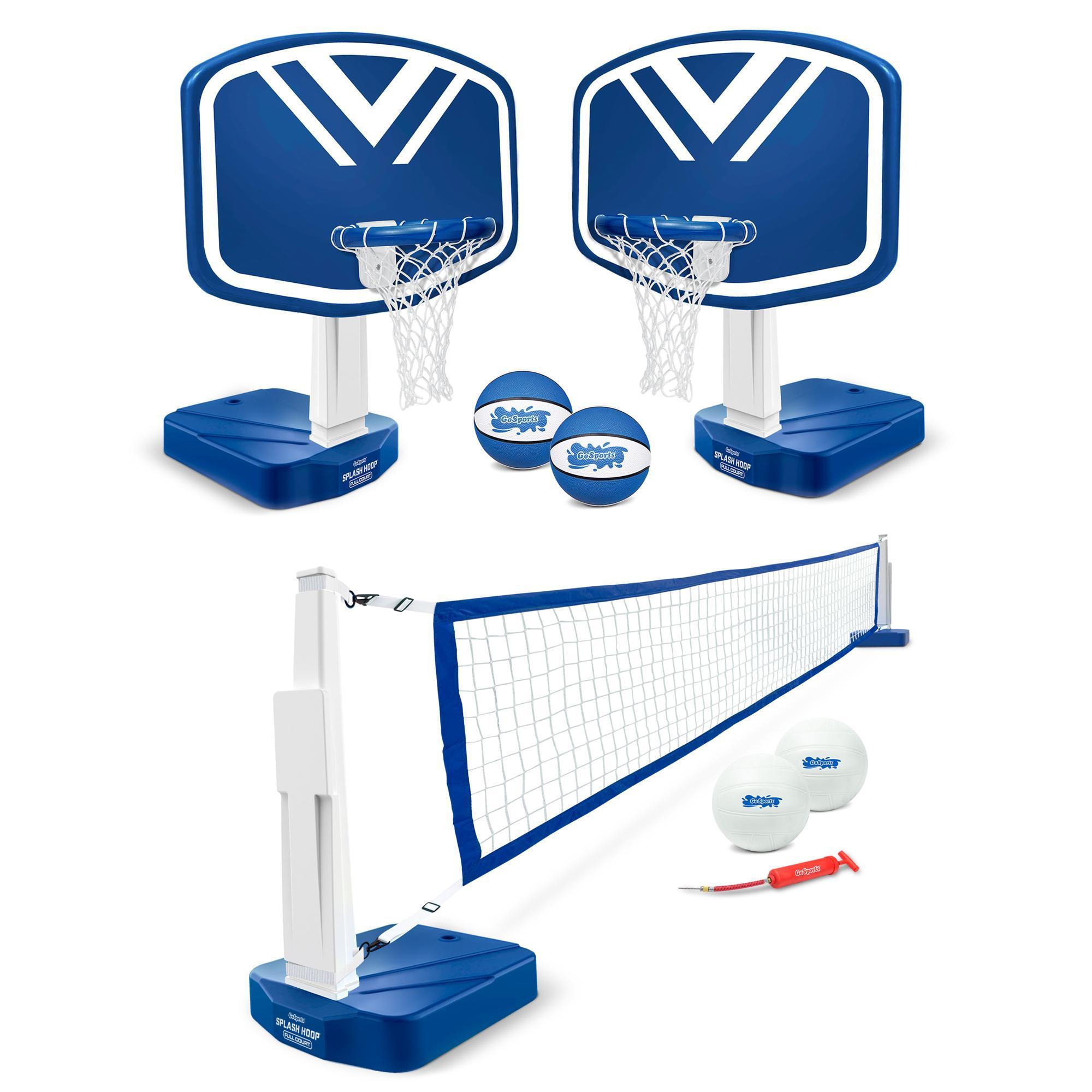 GoSports Gosports Splash Hoop 2-In1 Full Court Pool Basketball & Volleyball Game Set