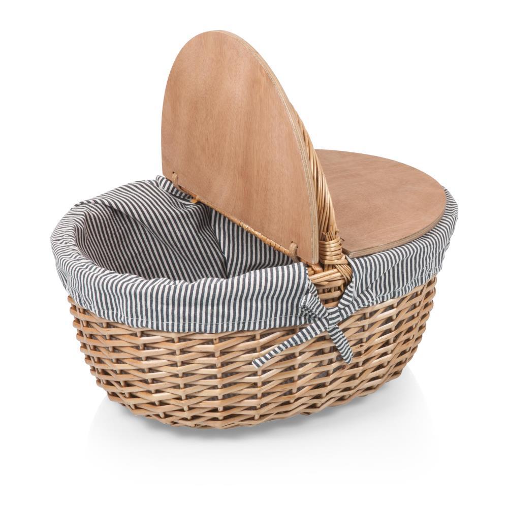 Country Vintage Wicker Picnic Basket for 2