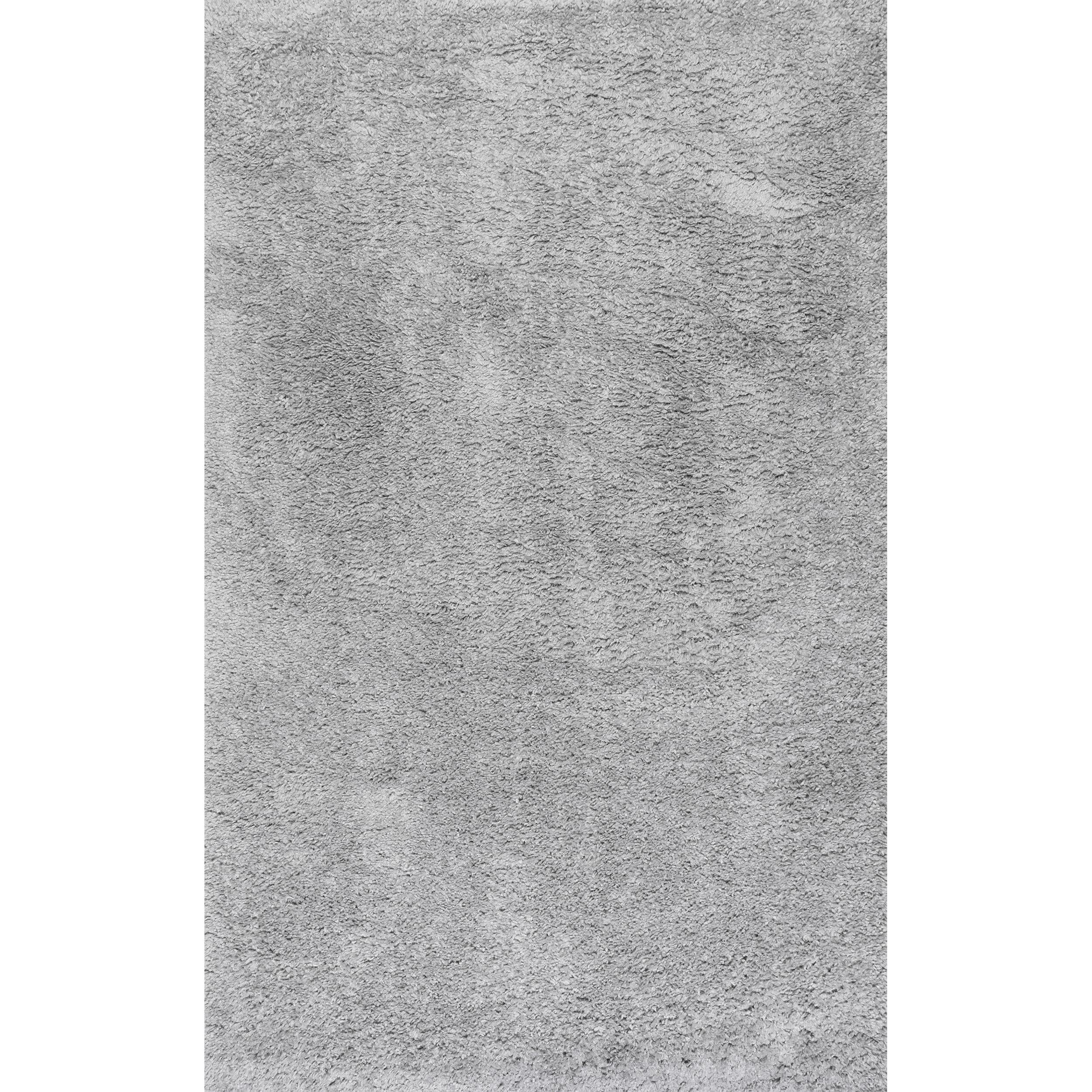 Nuloom Kara Solid 2x8 Runner Shag Indoor Area Rug for Living Room Bedroom Dining Room Nursery Entryway Hallway, Grey/Ivory