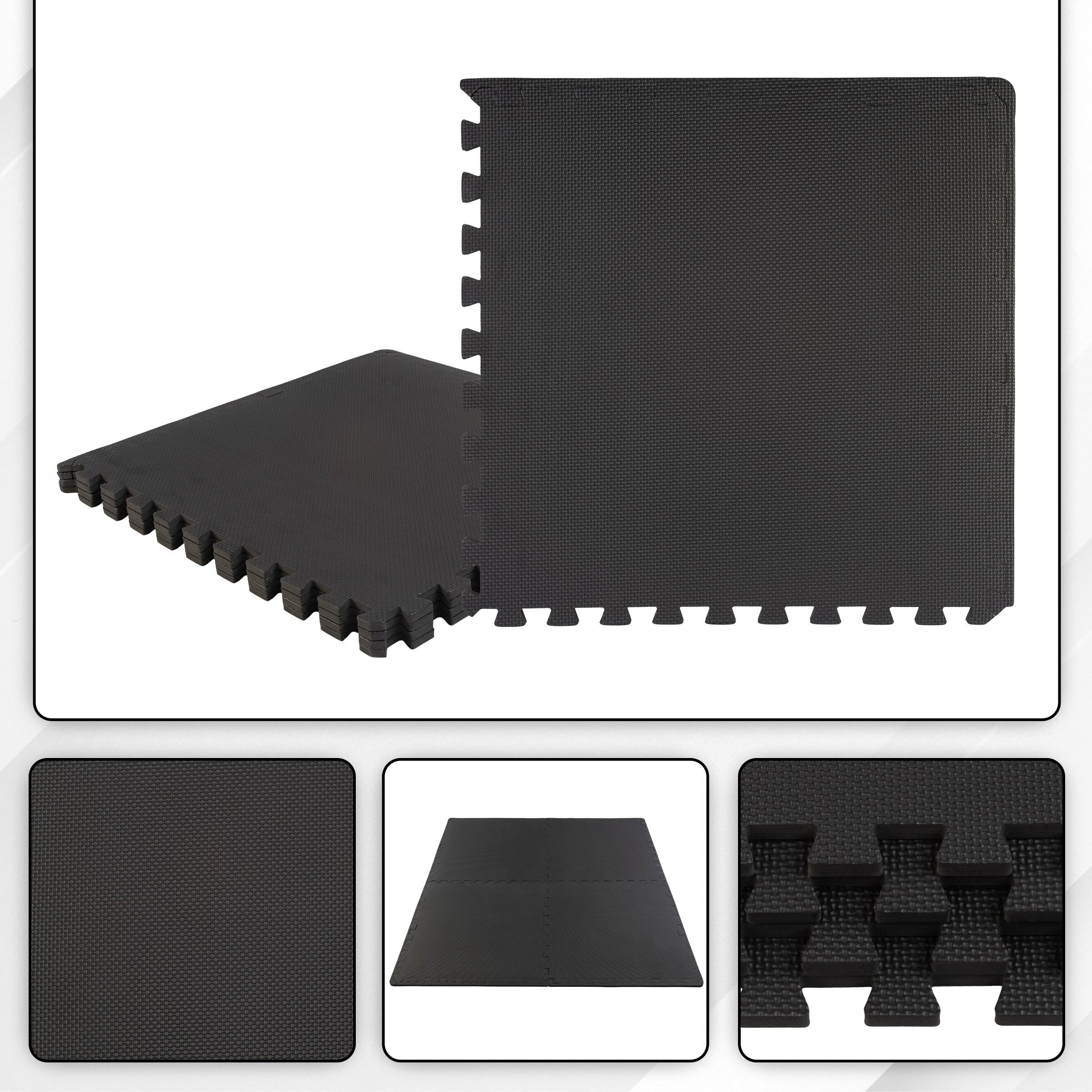 Fleming Supply EVA Foam Mat Floor Tiles for Yoga, Pilates, Cross Fit, and Weight Training - 24" x 24" x 0.50"
