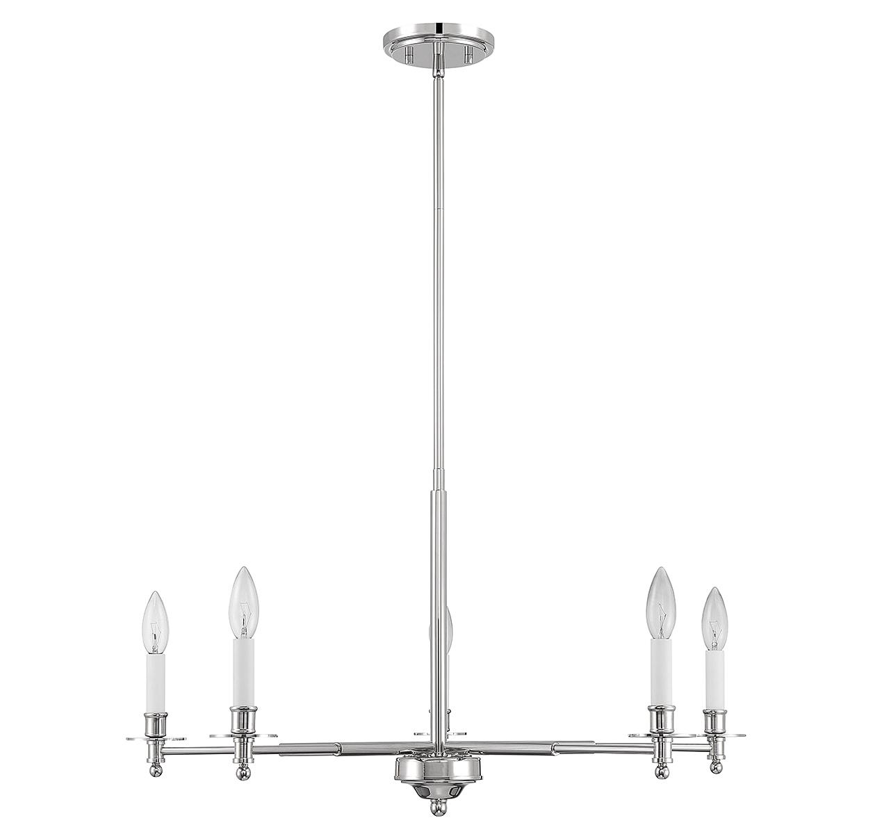 Savoy House Jasmine 5 - Light Chandelier in Polished Nickel