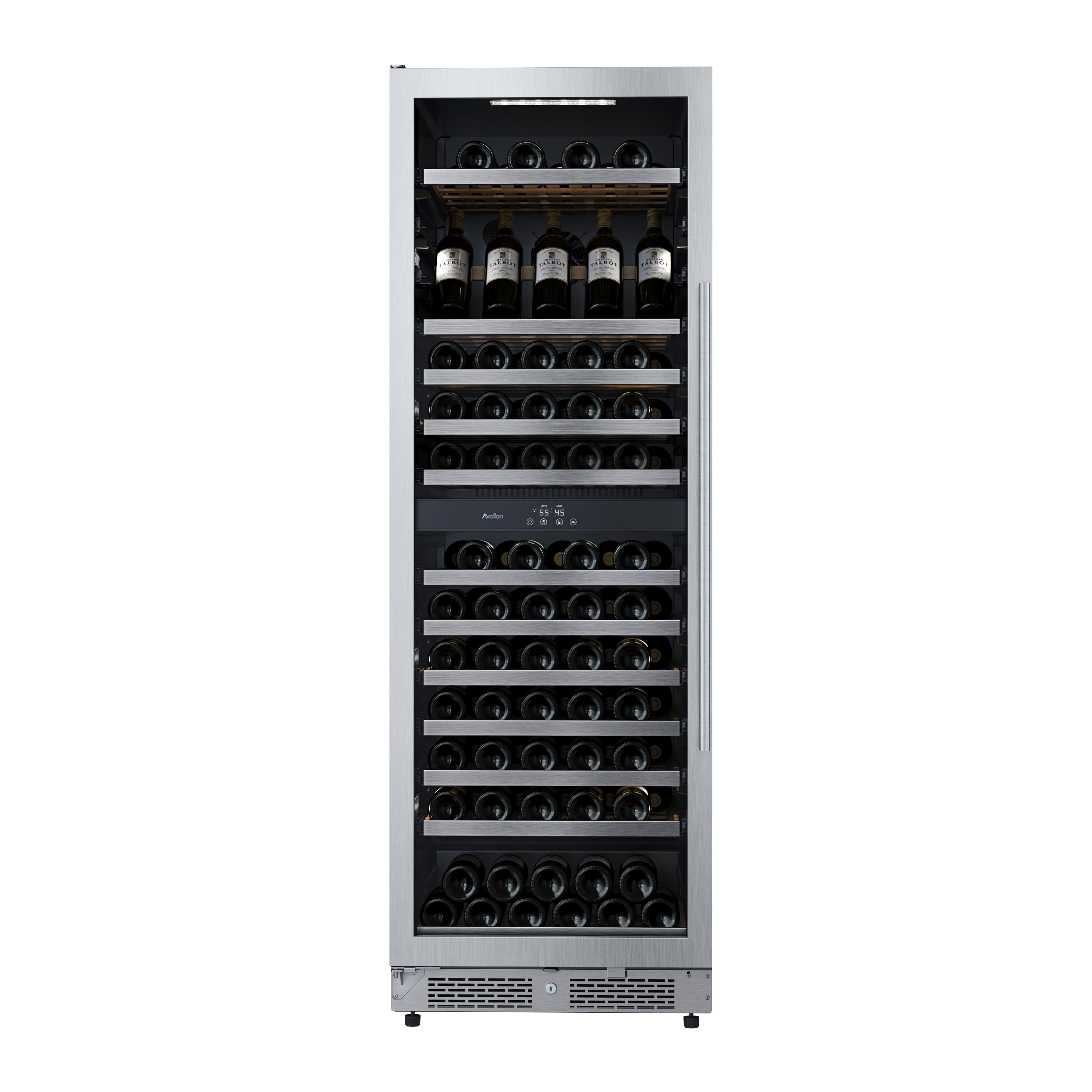 Avallon Awc243tdzlha 24" Wide 140 Bottle Capacity Built-In Or Free Standing Wine Cooler -