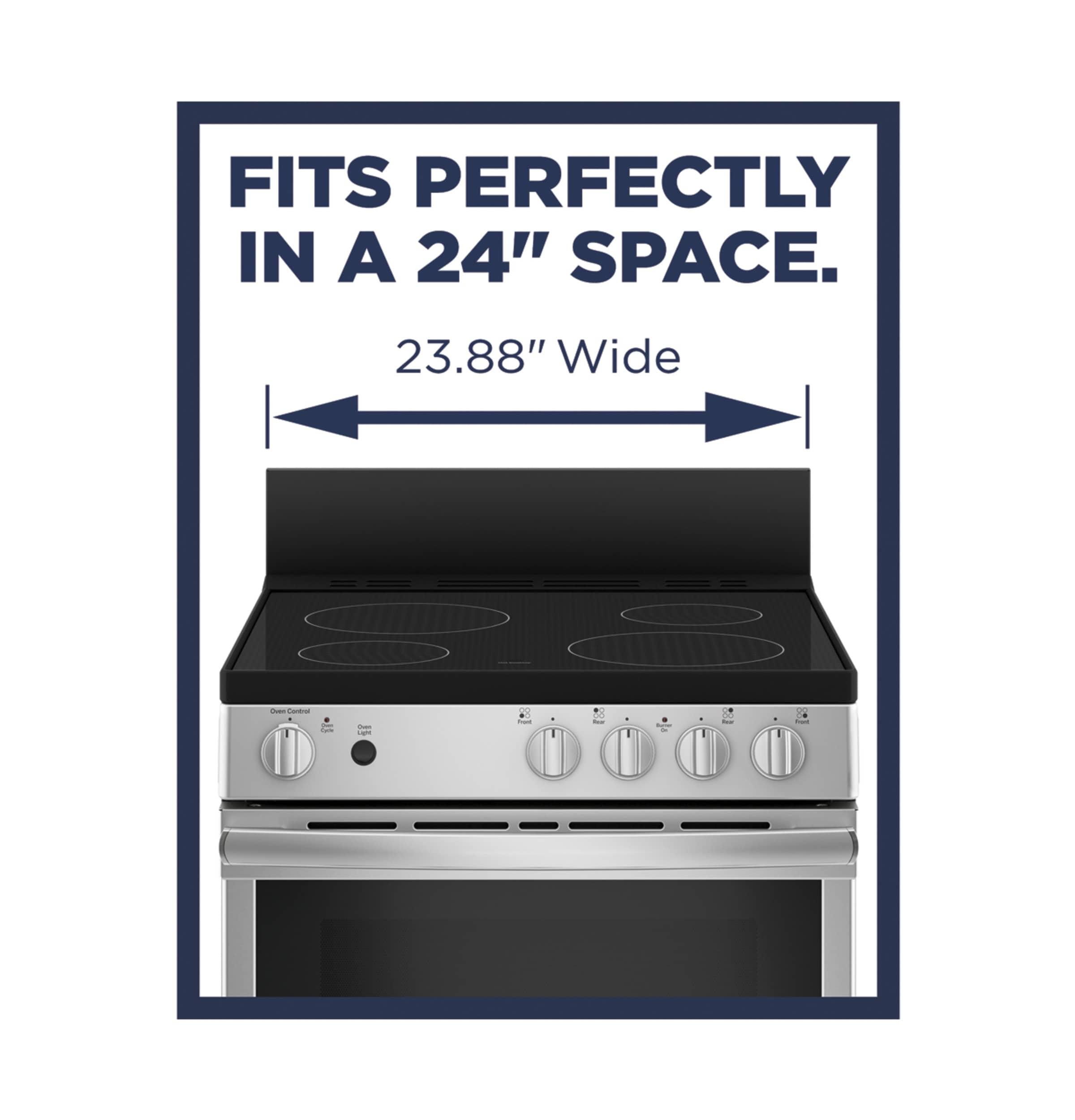 24" 2.9 Cu. Ft. Freestanding Electric Range with Modular Backguard