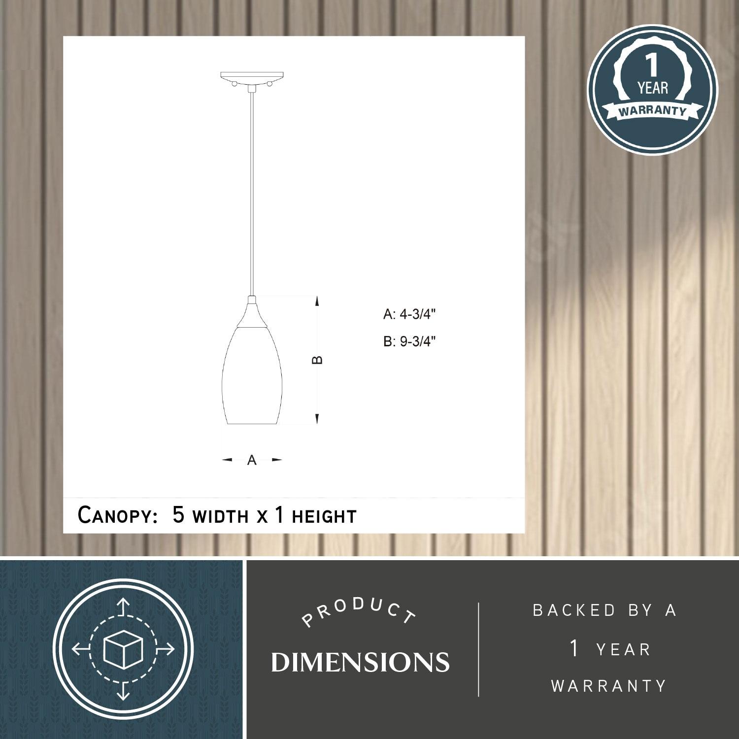 Vaxcel Milano 1 - Light Pendant in  Satin Nickel