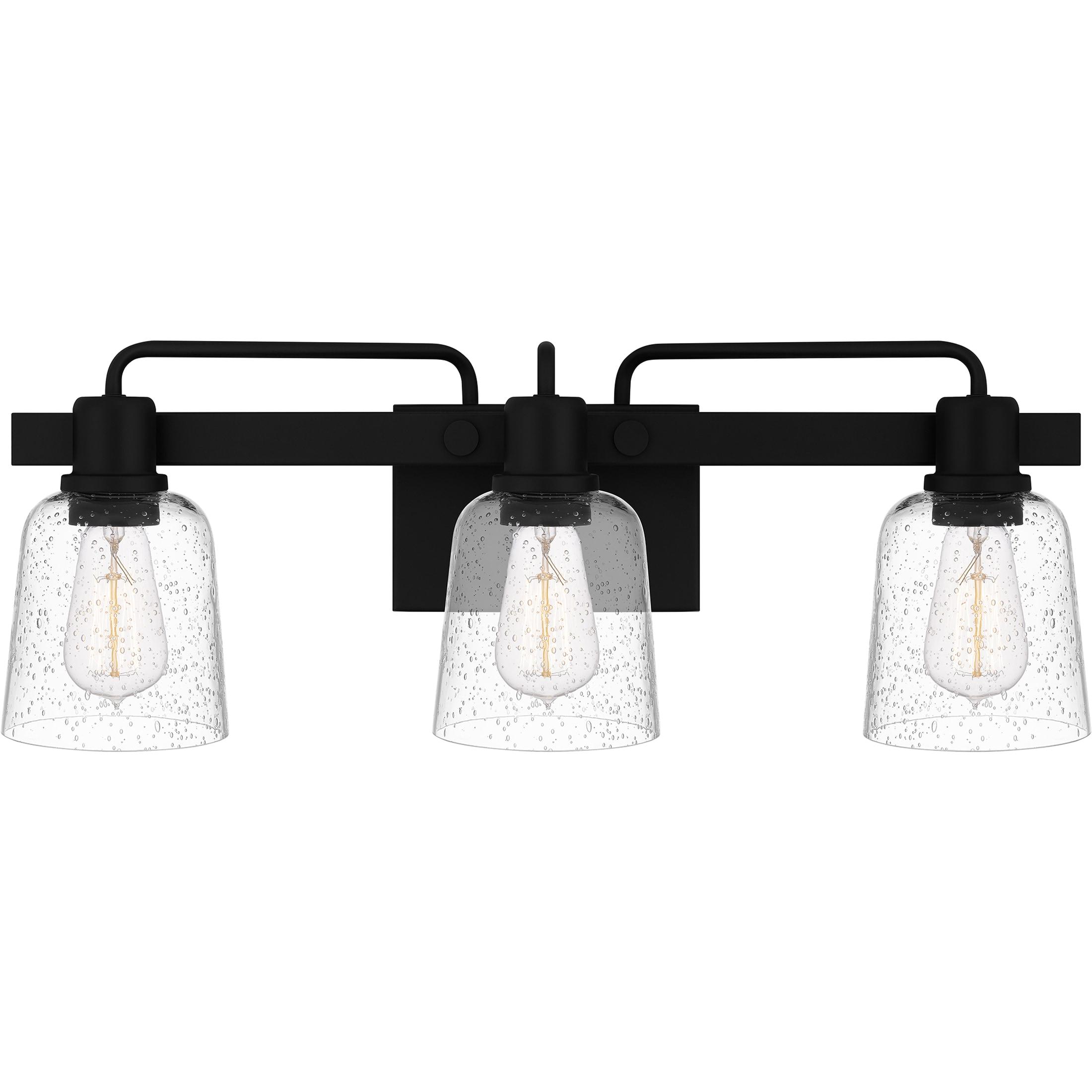 Quoizel Lighting Lydia 3 - Light Vanity in  Matte Black