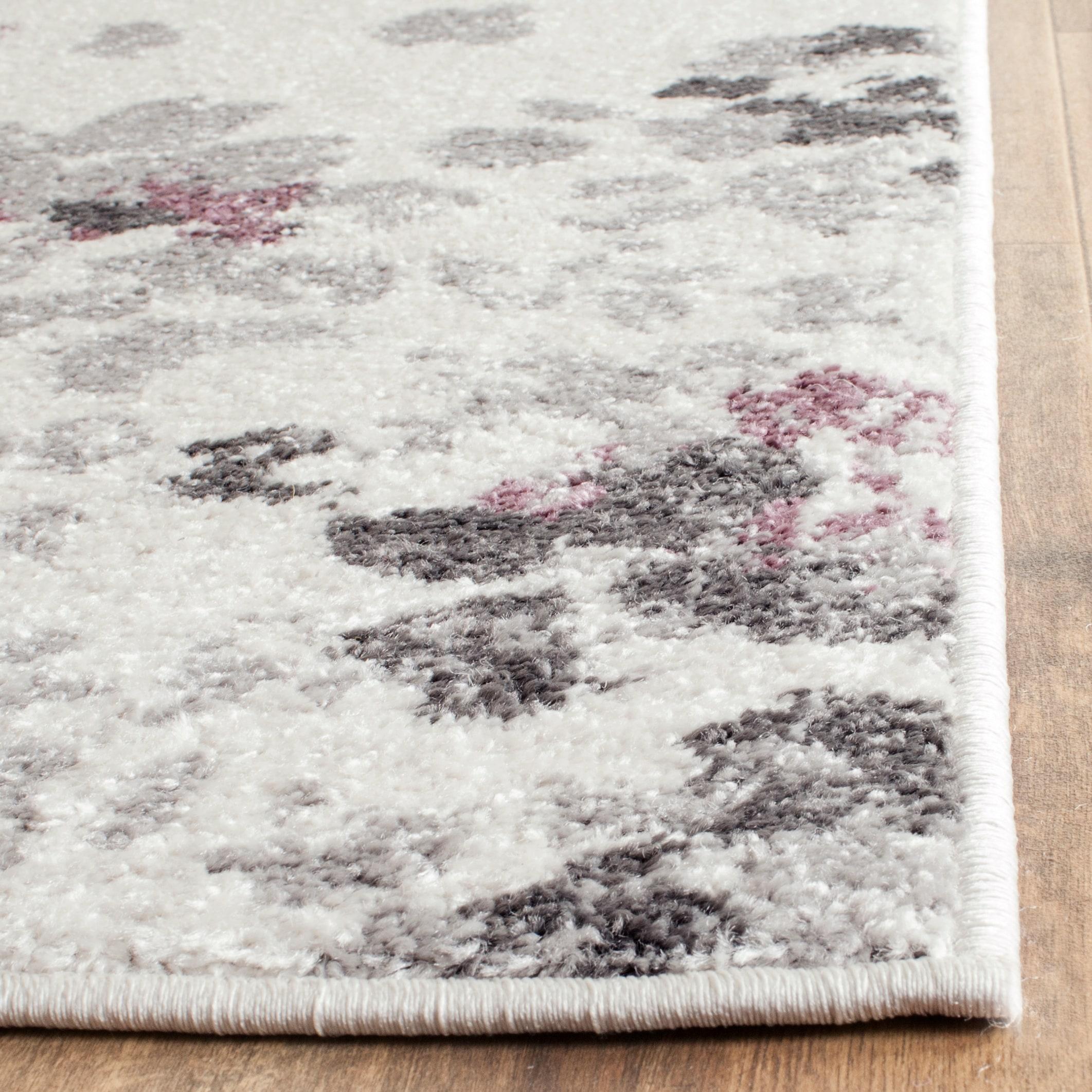 Adirondack ADR115 Power Loomed Area Rug - Ivory/Purple - 8'x8' - Safavieh.