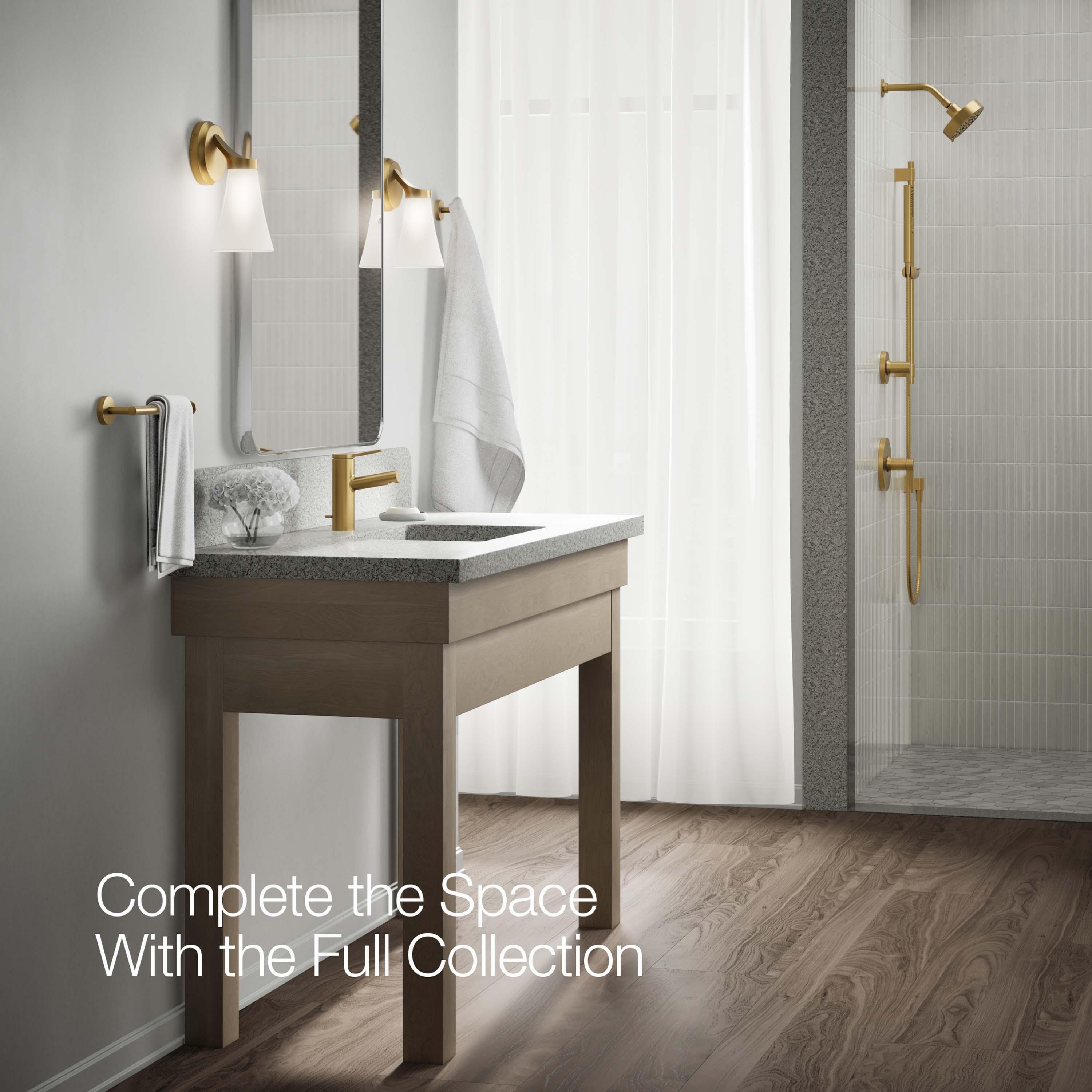 Kohler Elate Single-Handle Bathroom Faucet with Pop-Up Drain Assembly, One Hole Bathroom Sink Faucet, 1.2 gpm