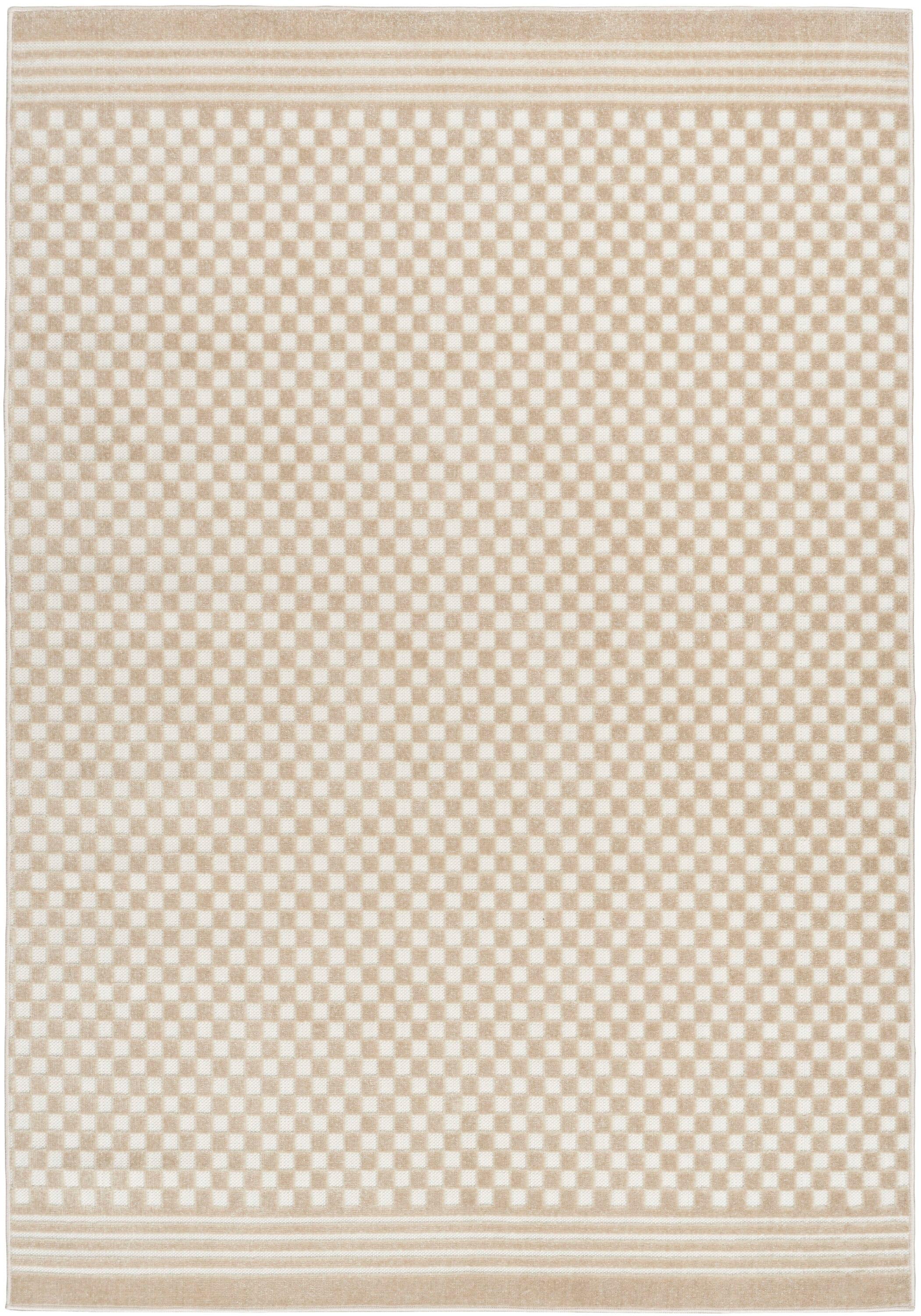 Nourison Casual 5'3" x 7' Beige Modern Indoor Rug