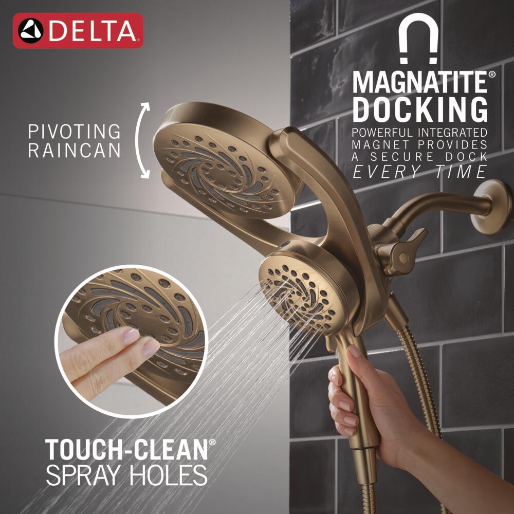 5-Setting HydroRain 2-in-1 Dual Shower Head with ProClean Spray