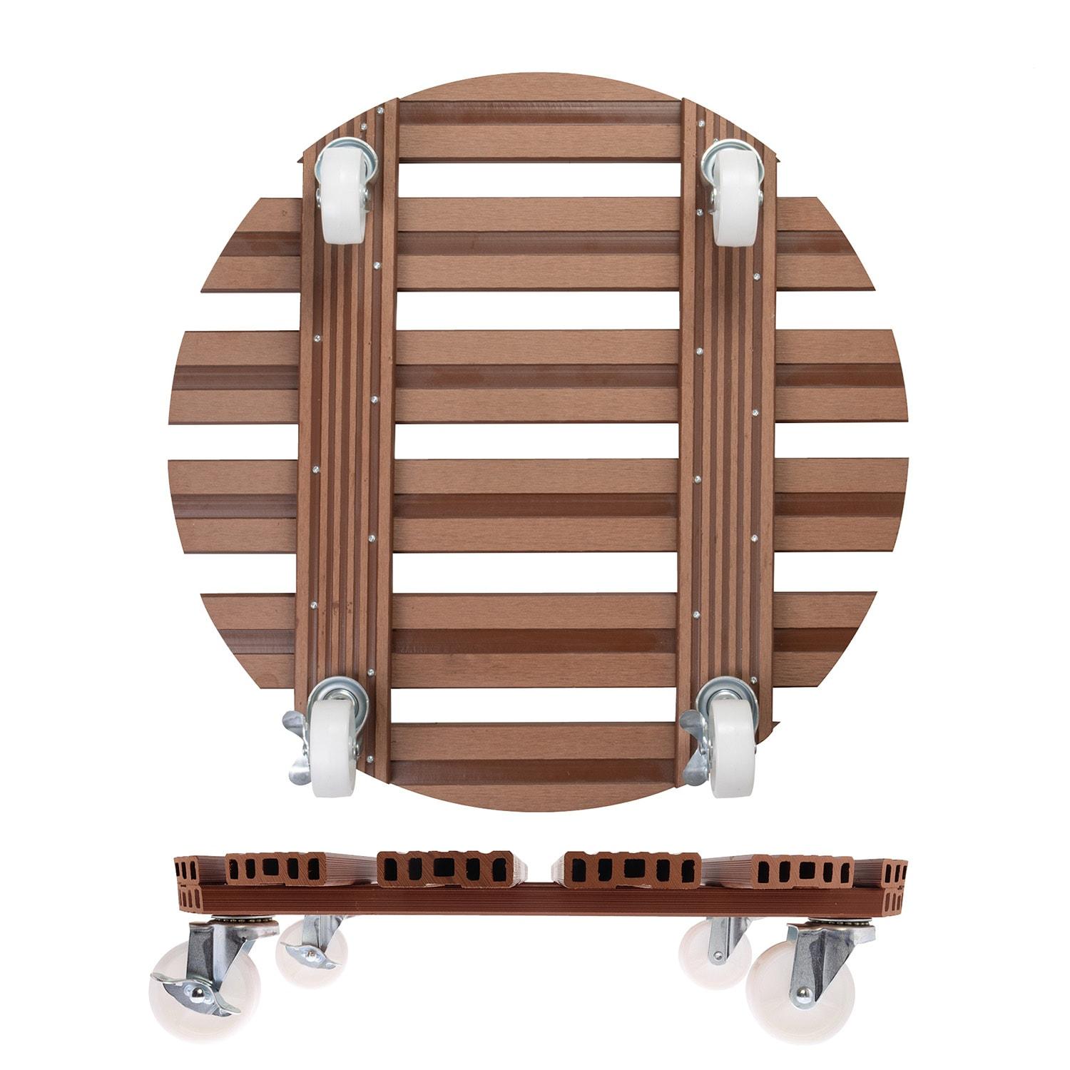 Tierra Garden 20" Terra Cotta Round WPC Plant Caddy
