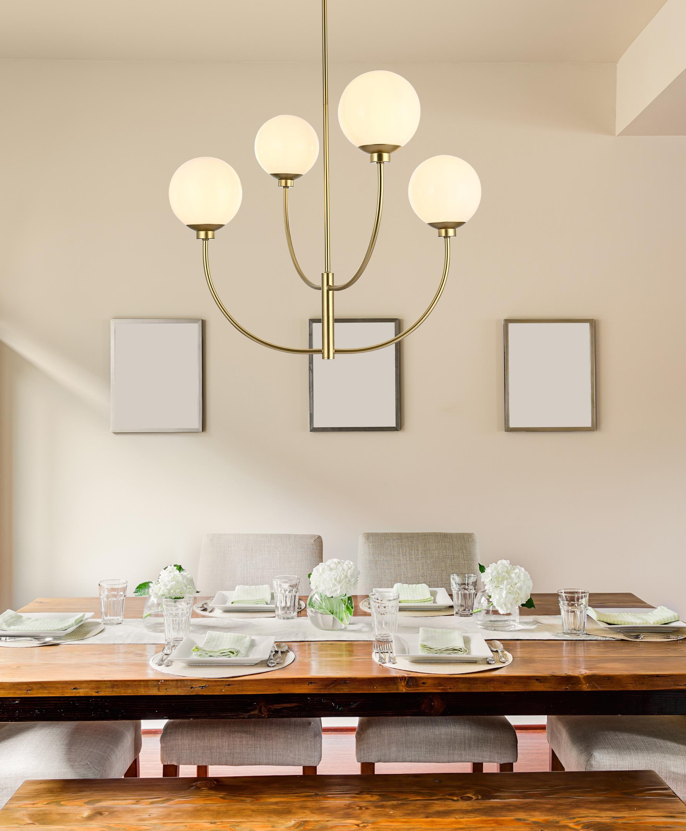 Elegant Lighting Nyomi 36-Inch Chrome Chandelier with Minimalist Look