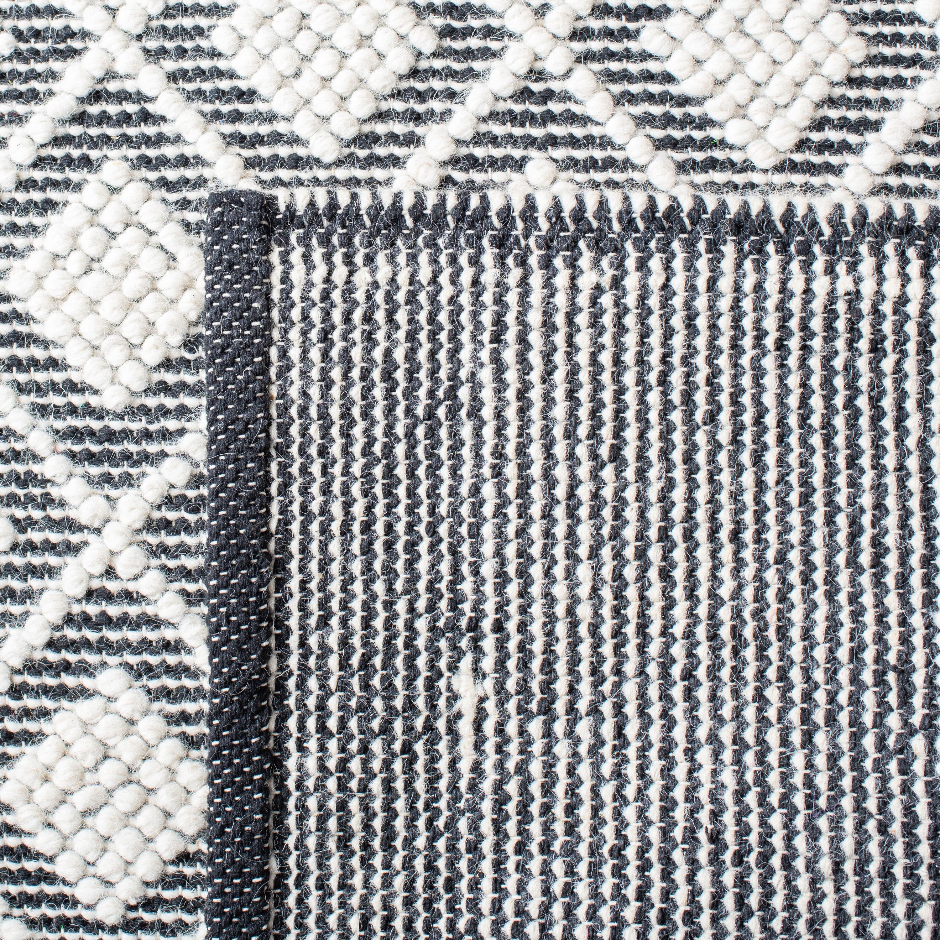 Natura NAT475 Hand Woven Area Rug - Ivory/Black - 6'x6' - Safavieh.