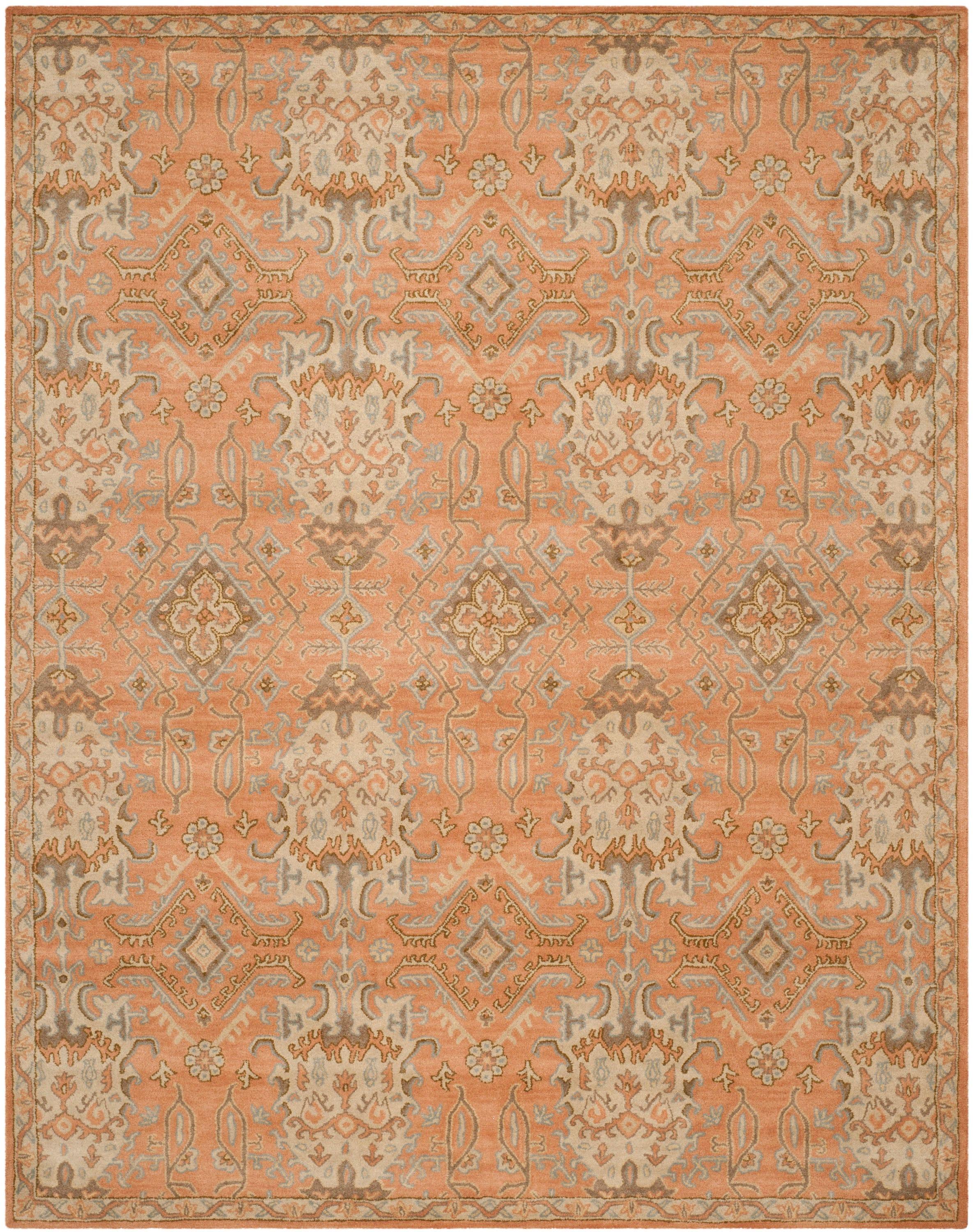 Wyndham WYD203 Hand Tufted Indoor Area Rug - Terracotta - 8'9"x12' - Safavieh.