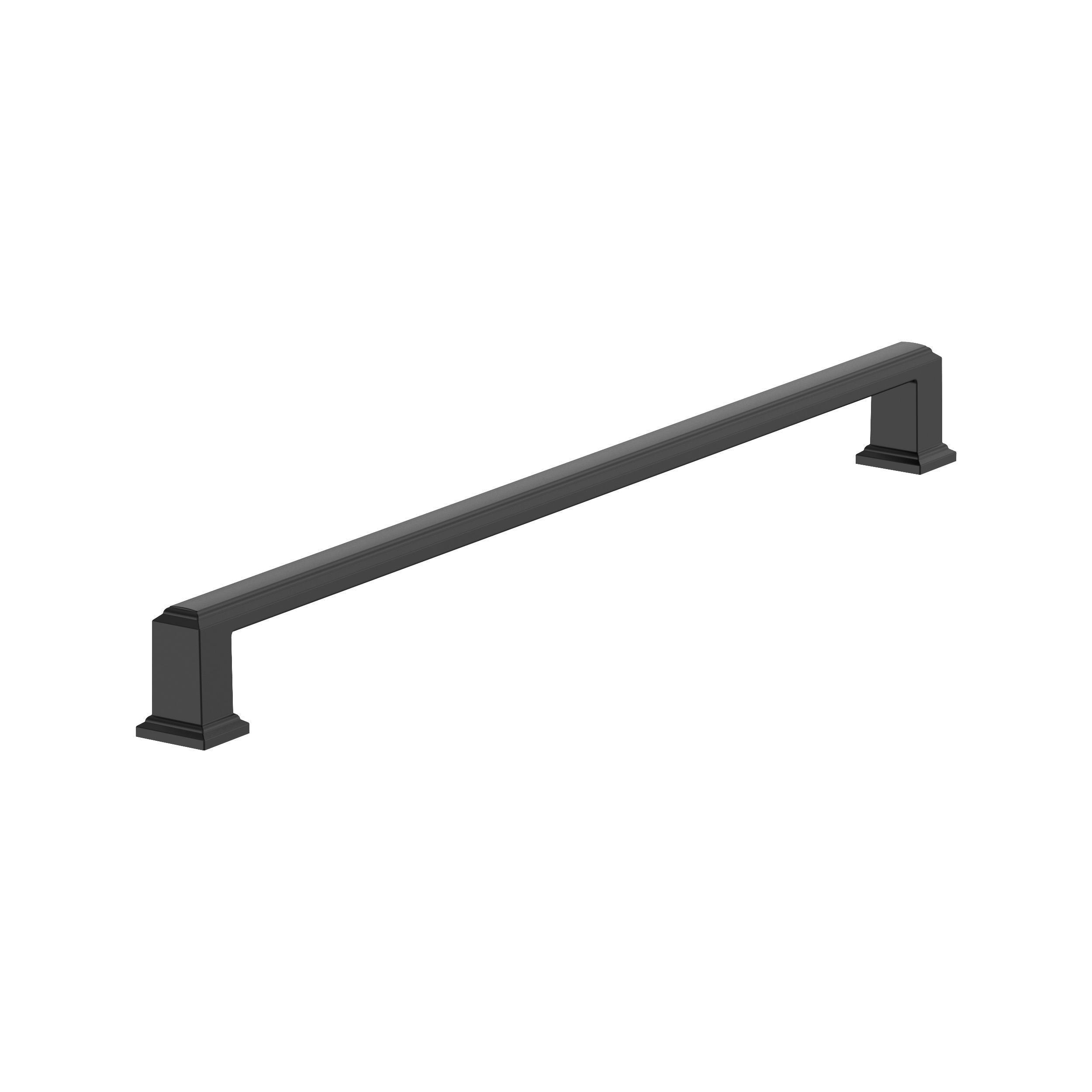 Amerock Appoint 18 inch (457mm) Center-to-Center Matte Black Appliance Pull