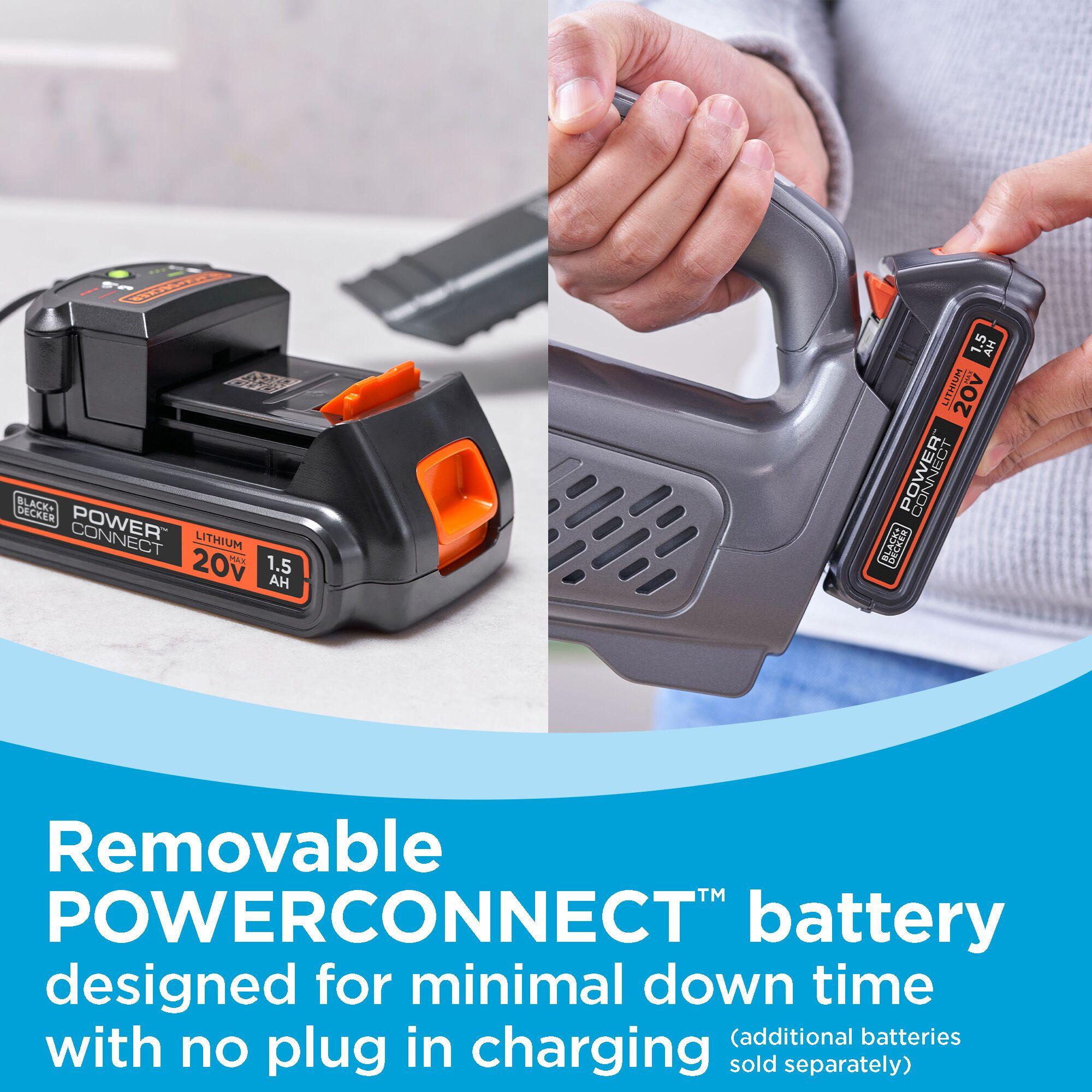 BLACK+DECKER Dustbuster 20V MAX POWERCONNECT Cordless Handheld Vacuum, BCHV001C1