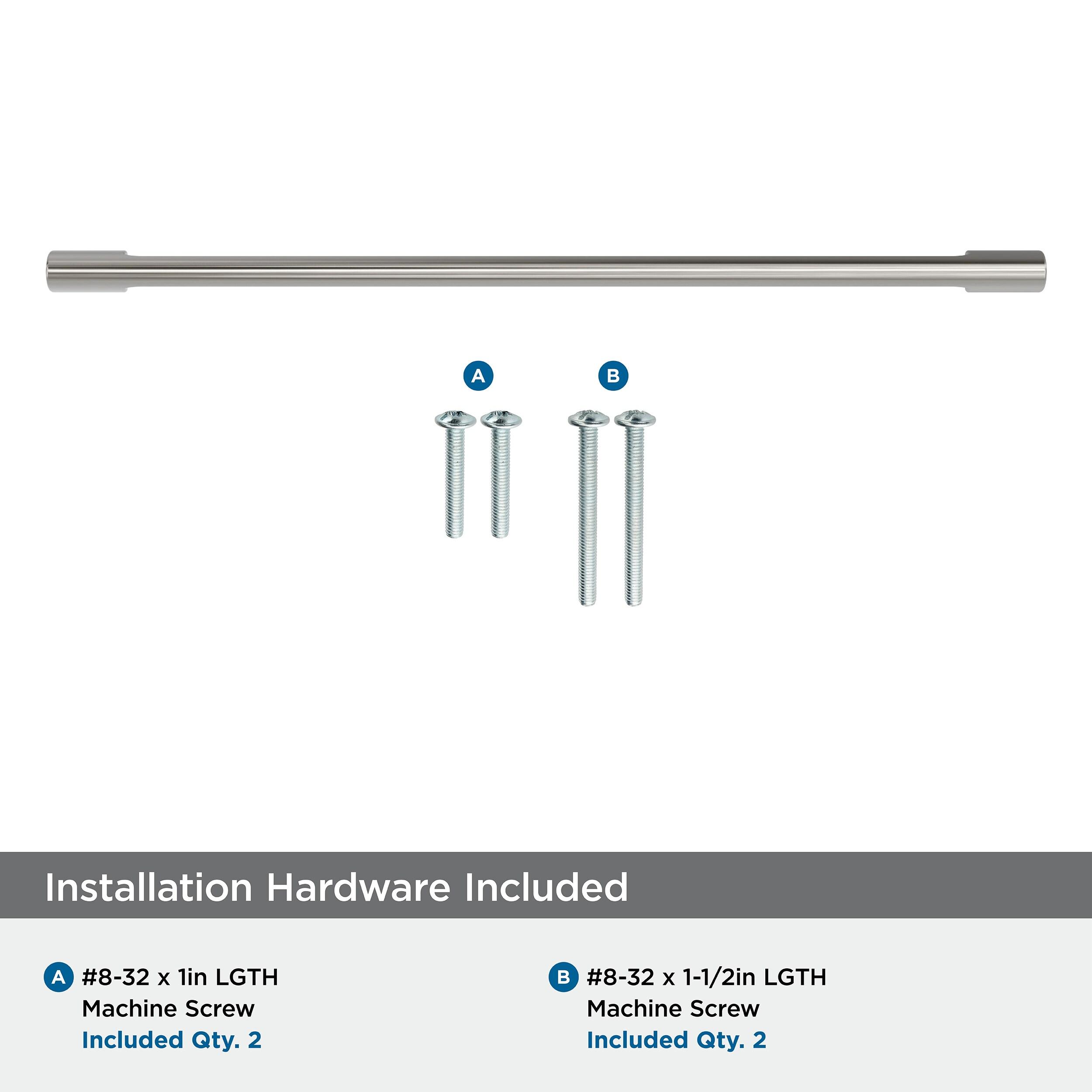 Amerock Riva 12-5/8 inch (320mm) Center-to-Center Satin Nickel Cabinet Pull