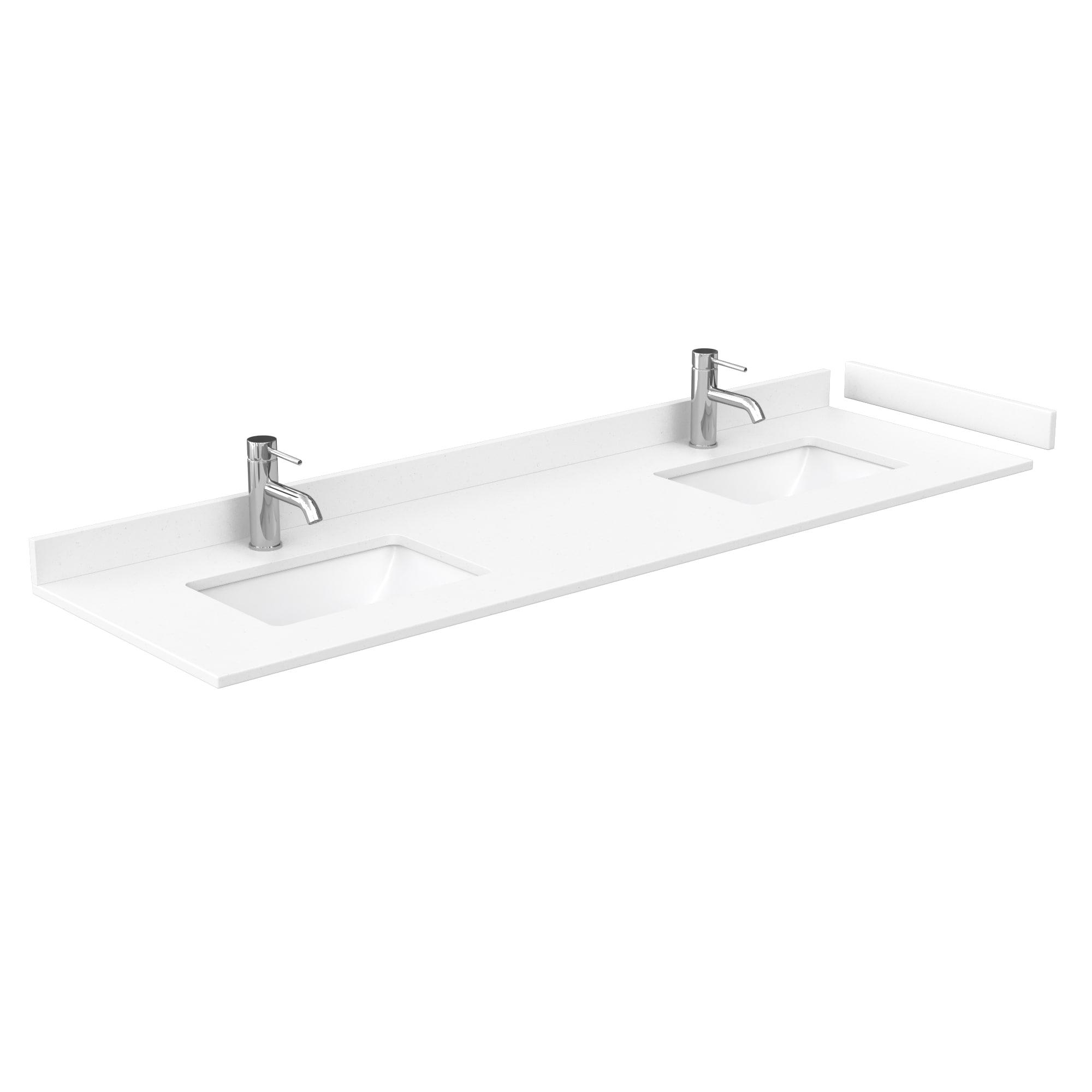 Beckett 72" Freestanding Double Bathroom Vanity with Cultured Marble Top