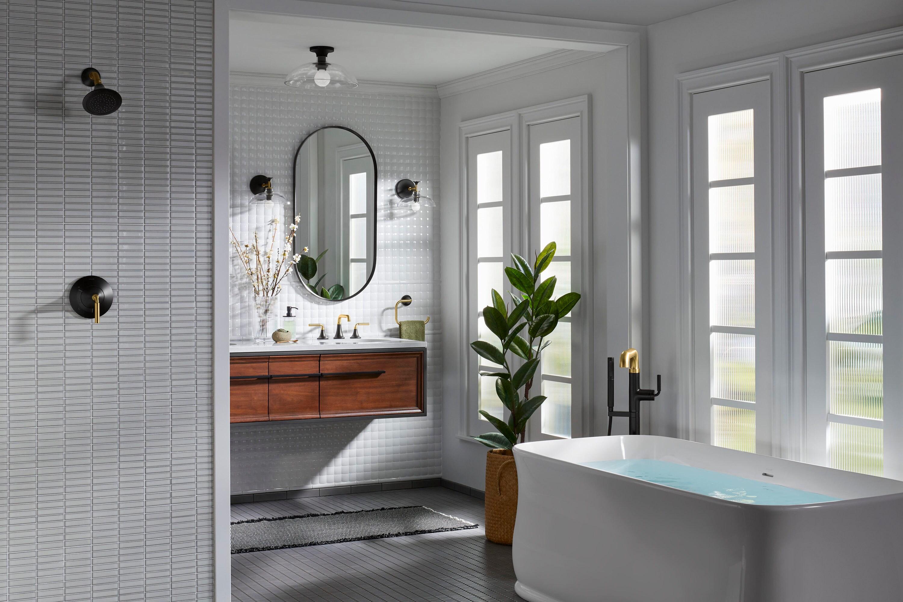Tone™ 1 Light Semi Flush Mount with Domed Glass Shade