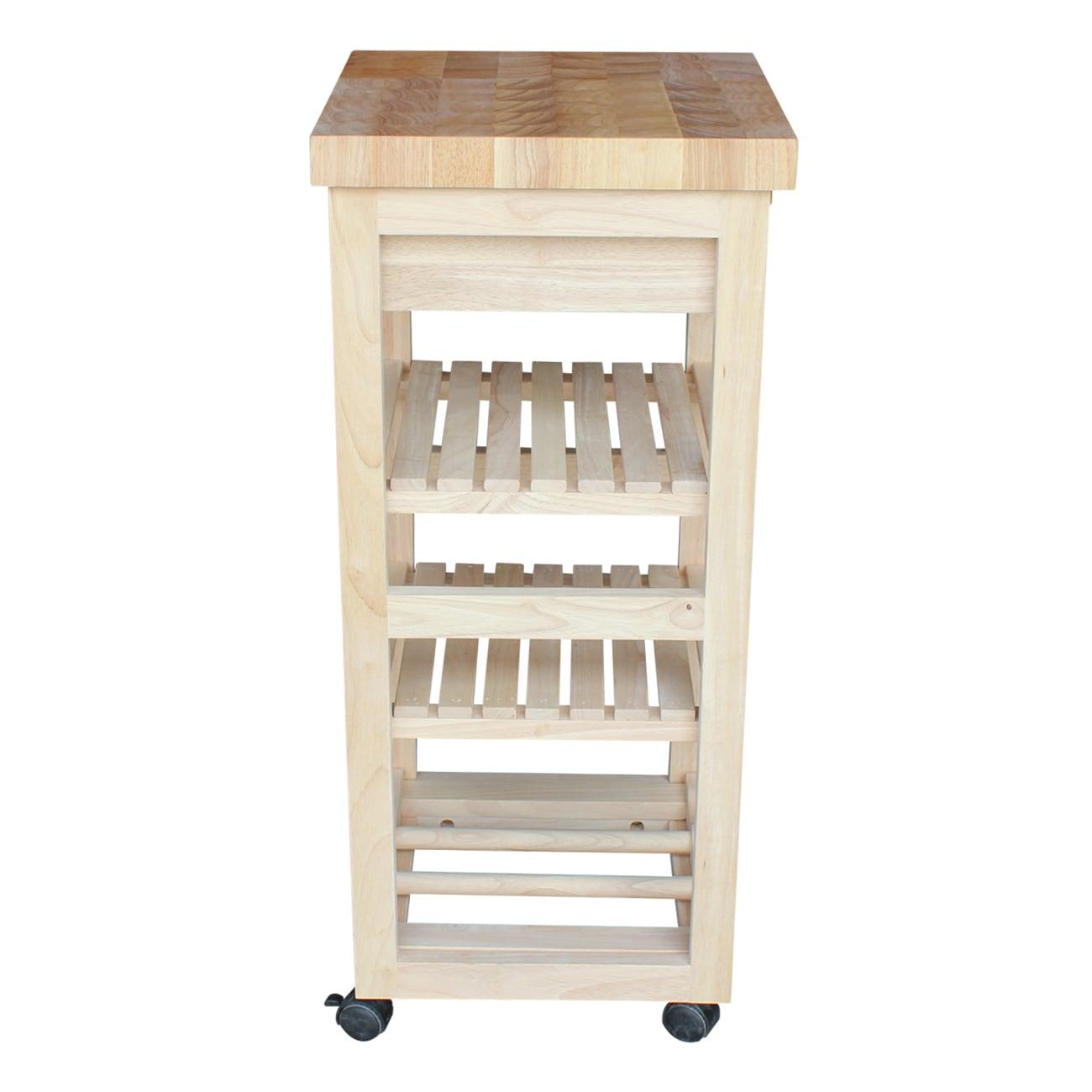 Ashley Kitchen Trolley - Unfinished - International Concepts