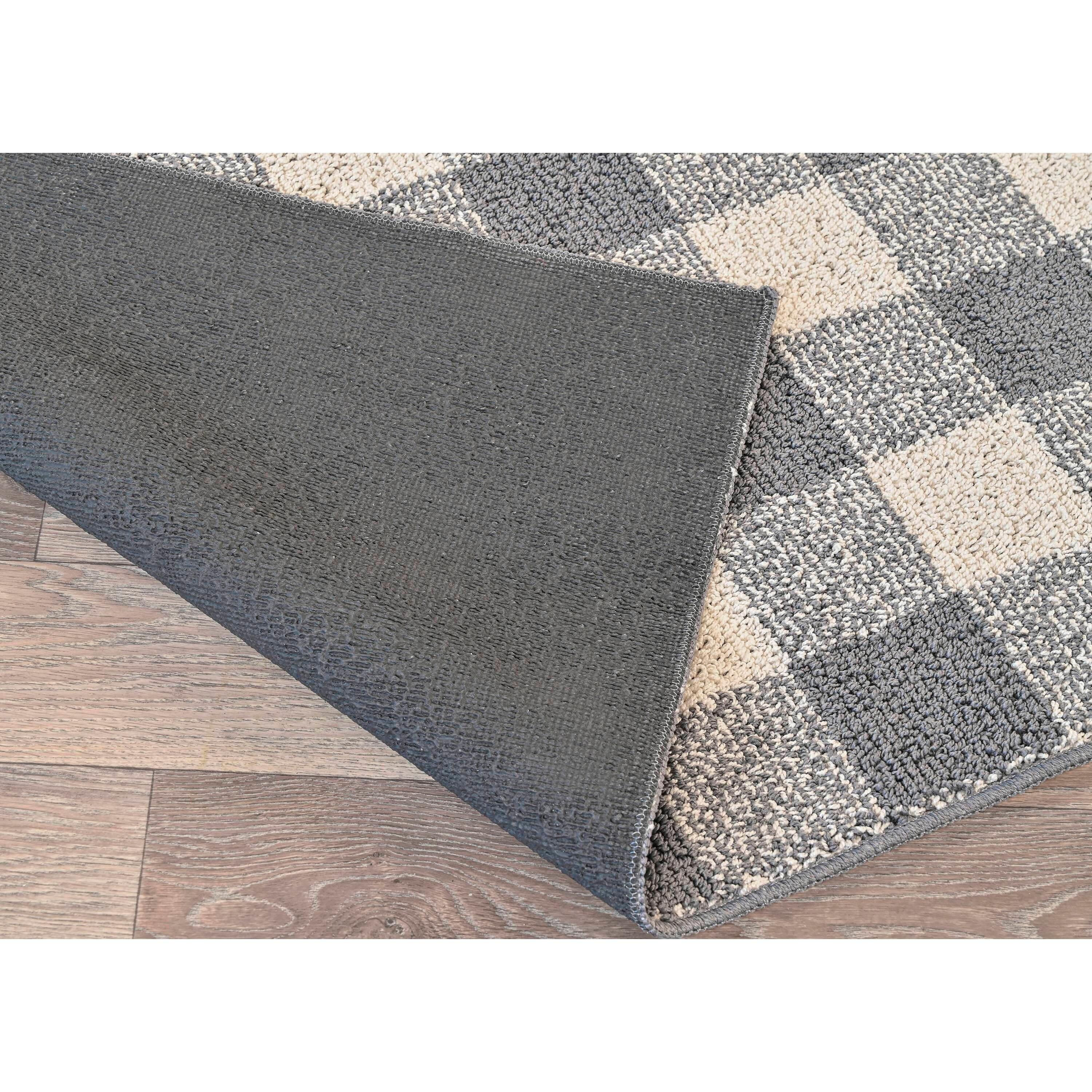 Garland Rug Country Living Buffalo Plaid Polypropylene Cinder/Ivory Indoor/Outdoor Area Rug, 5' x 7'