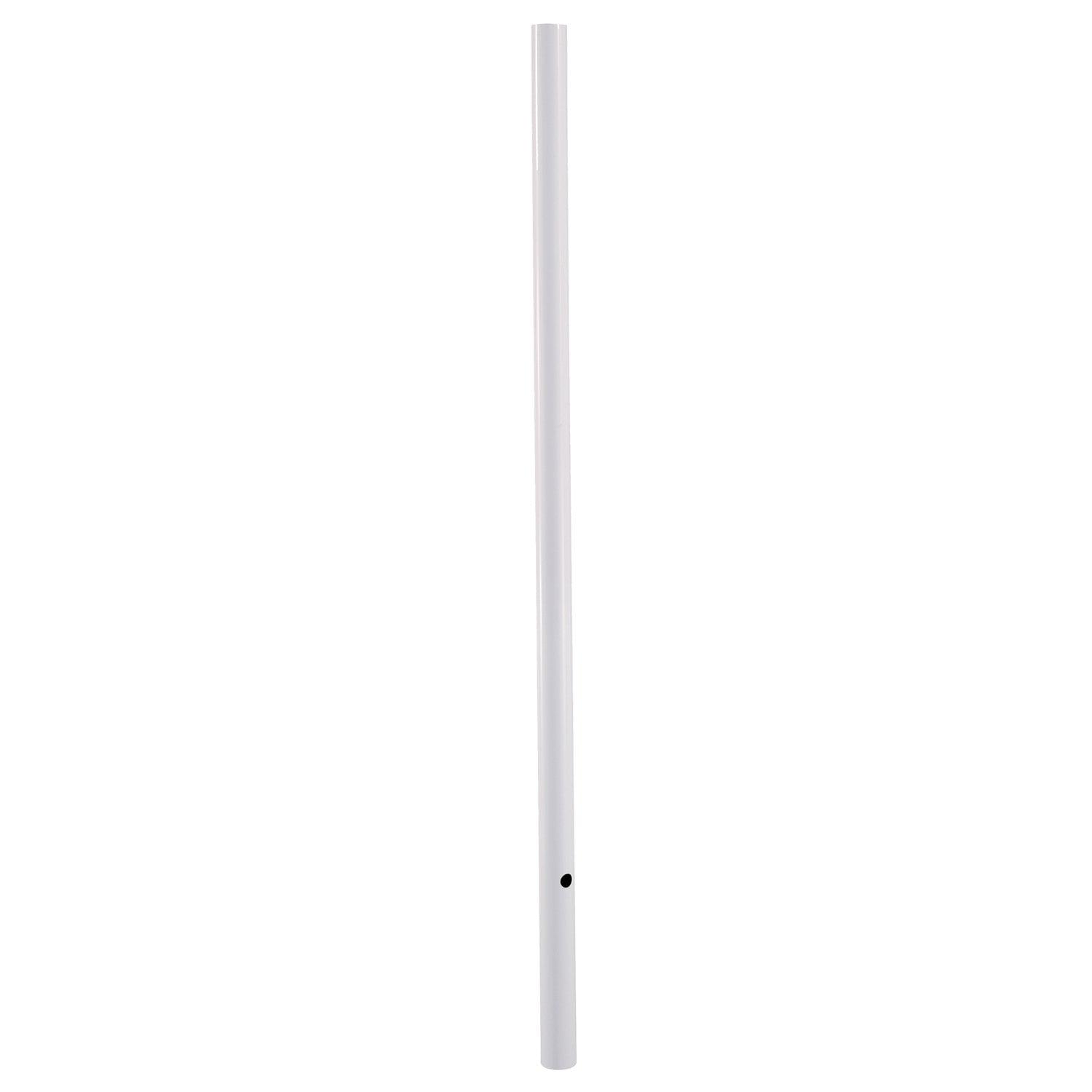 White Aluminum 7-Foot Direct Burial Lamp Post