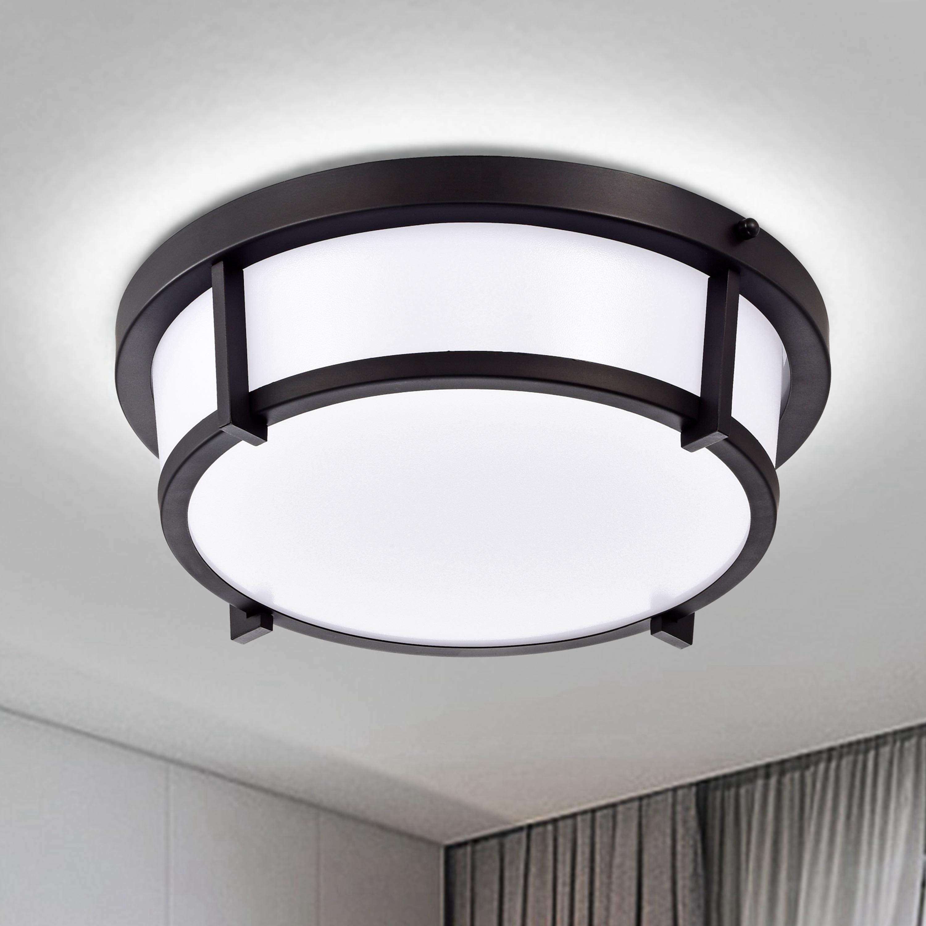 c cattleya 13" Dimmable 20W LED Flush Mount Light with Changing Color Temperature - 13 in.