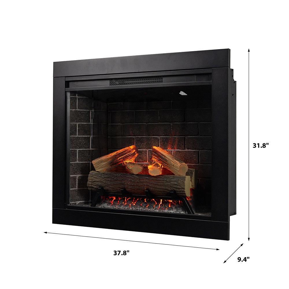 Modern Ember Uptown 23" Smart Electric Fireplace Insert with 3" Trim Kit