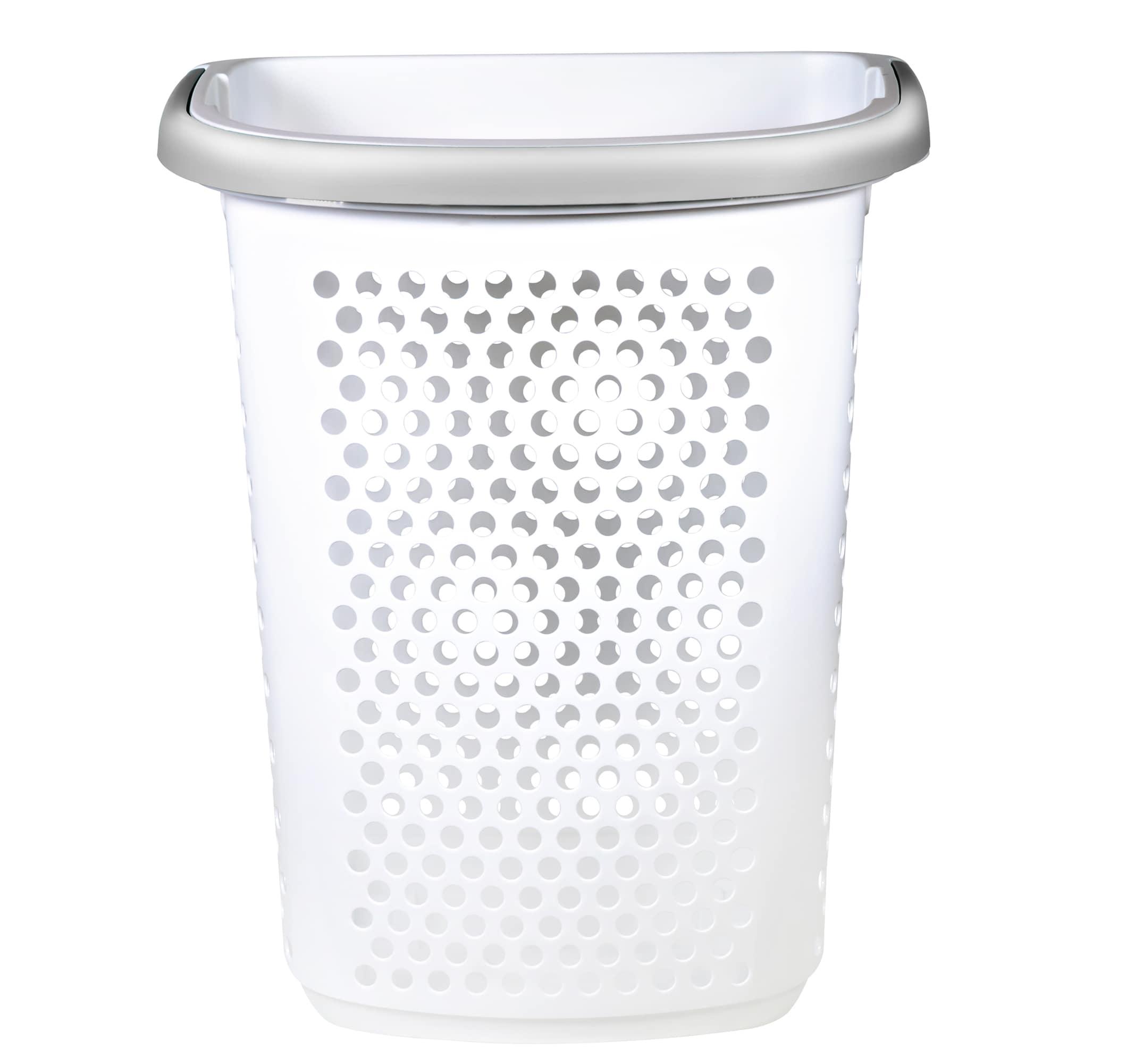 Style Selections 2-Bushel White Plastic Laundry Hamper