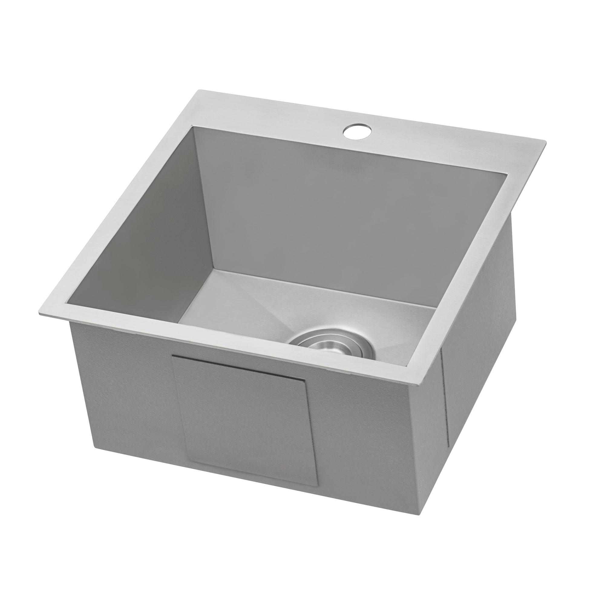 Ruvati Drop-in Topmount Bar Prep Sink 16 Gauge Stainless Steel Single Bowl