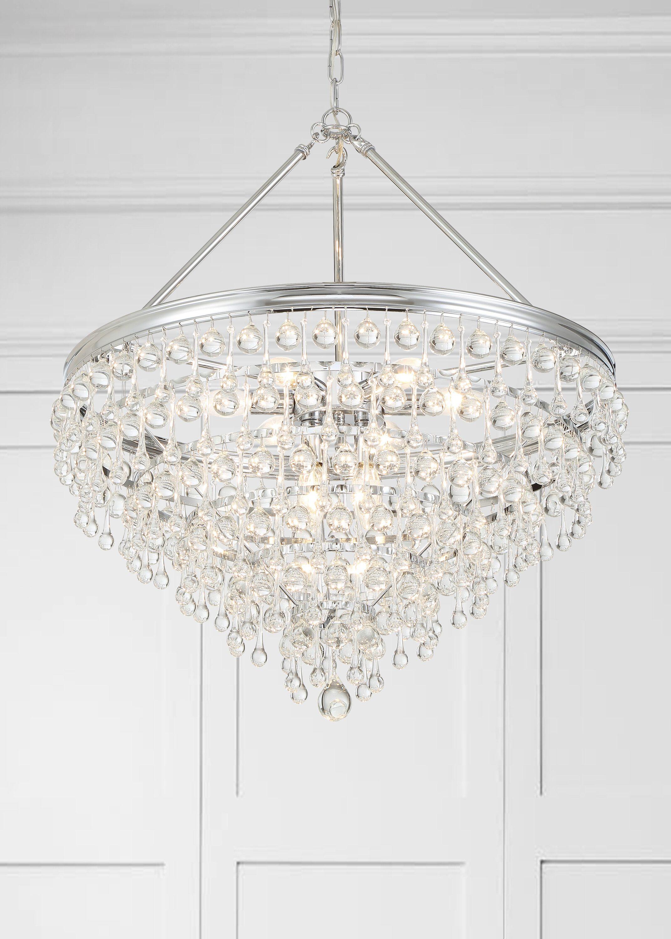 Crystorama Lighting Calypso 8 - Light Chandelier in  Polished Chrome