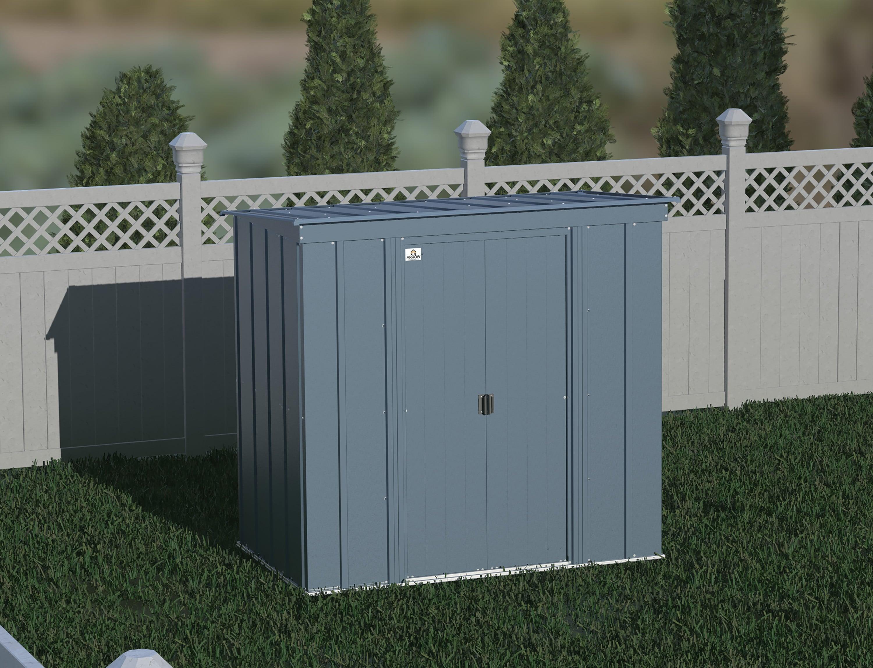 6 ft. W x 4 ft. D Steel Vertical Storage Shed