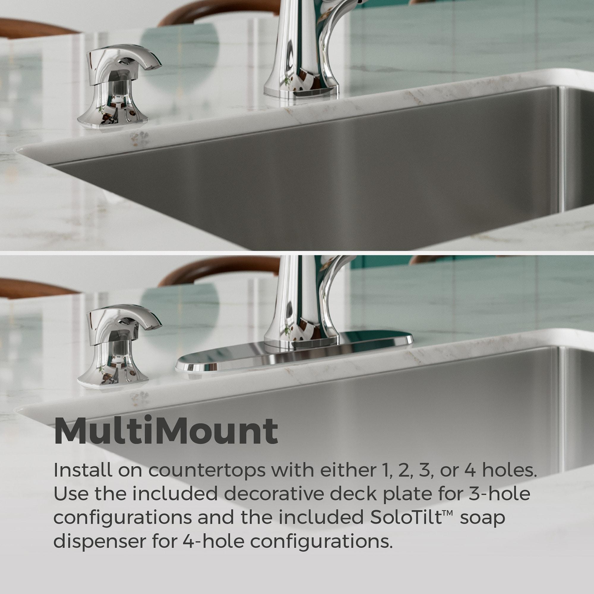 Pfister Ridgeline Kitchen Faucet with Pull Down Sprayer and Soap Dispenser, Single Handle, High Arc, Polished Chrome Finish, F5297RGC