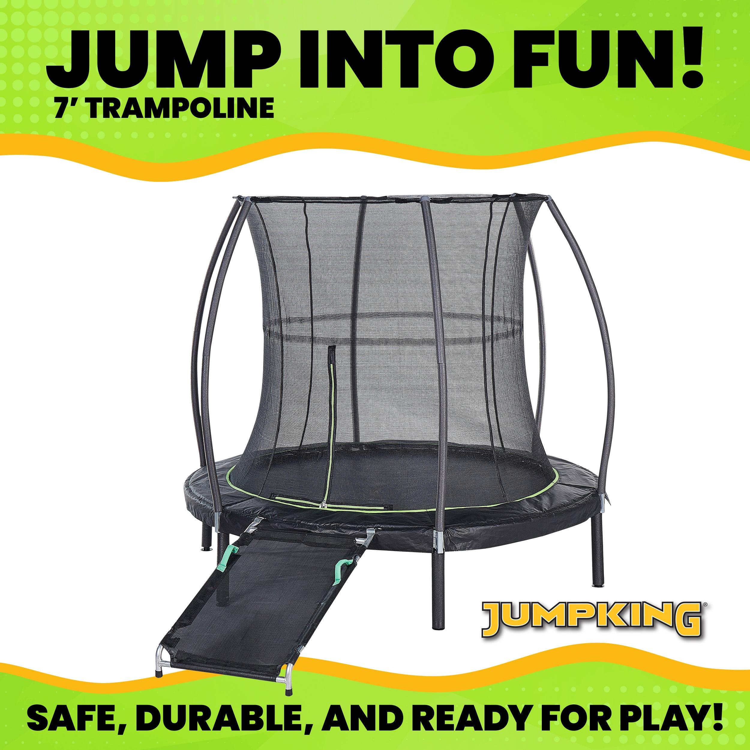Jumpking Jumpking 7ft Round Trampoline Combo With Jumping Mat Ramp