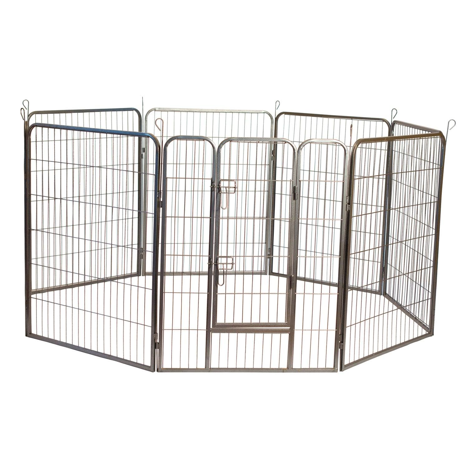 Heavy Duty Metal 48" H Pet Playpen with Double Door Latch