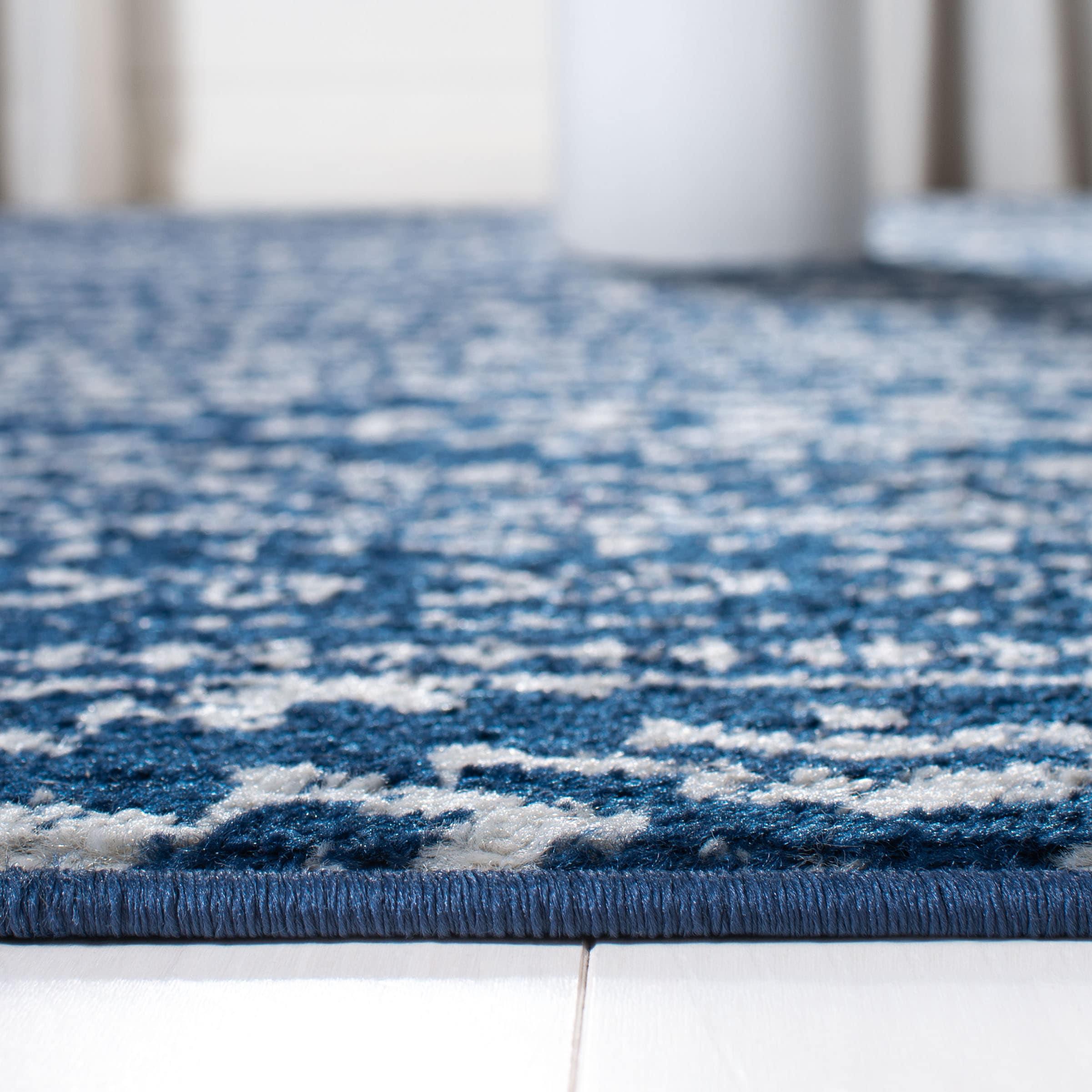 Tulum TUL272 Power Loomed Runner Rug - Navy/Ivory - 2'x17' - Safavieh.