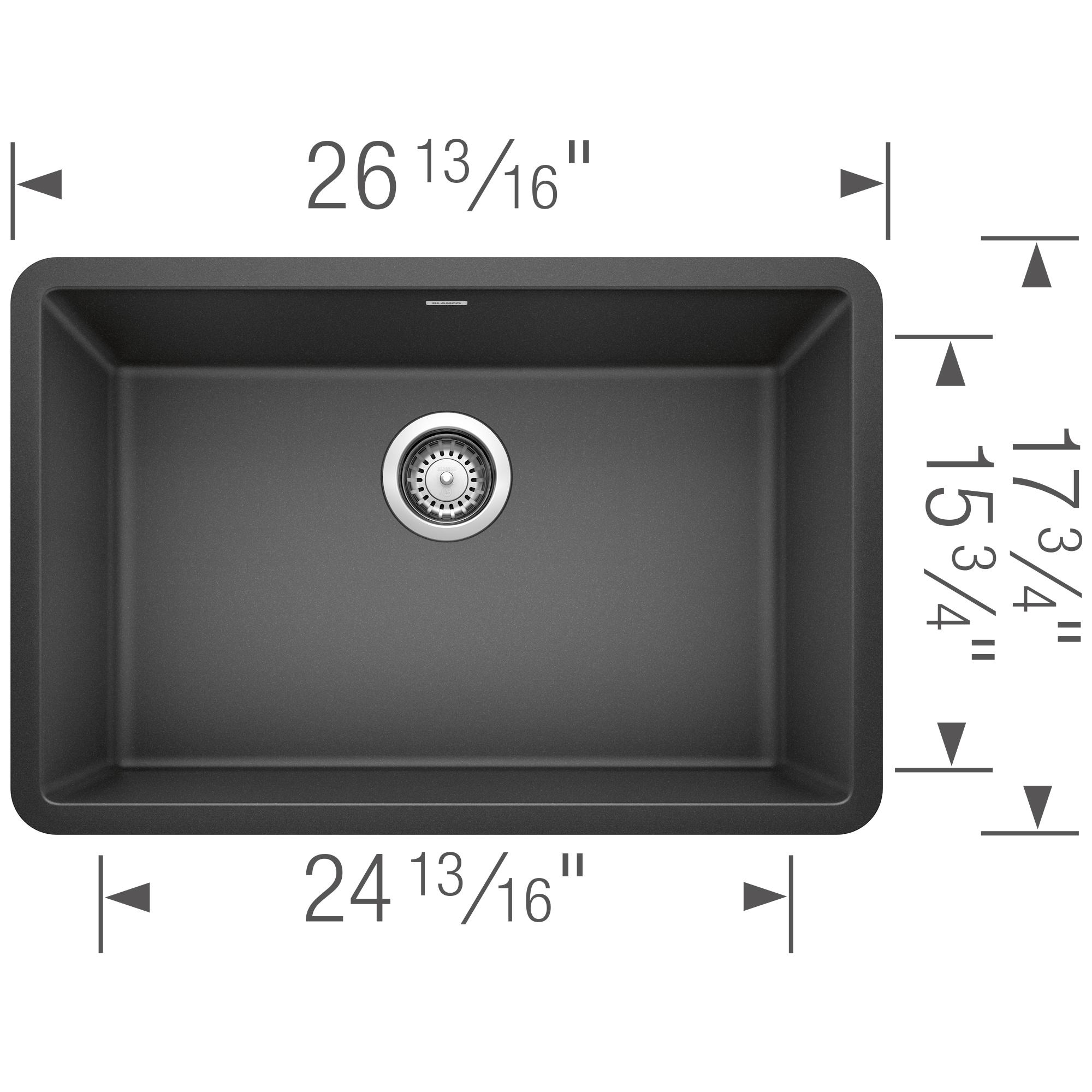 Precis SILGRANIT 27" L x 17.75" W Undermount Kitchen Sink