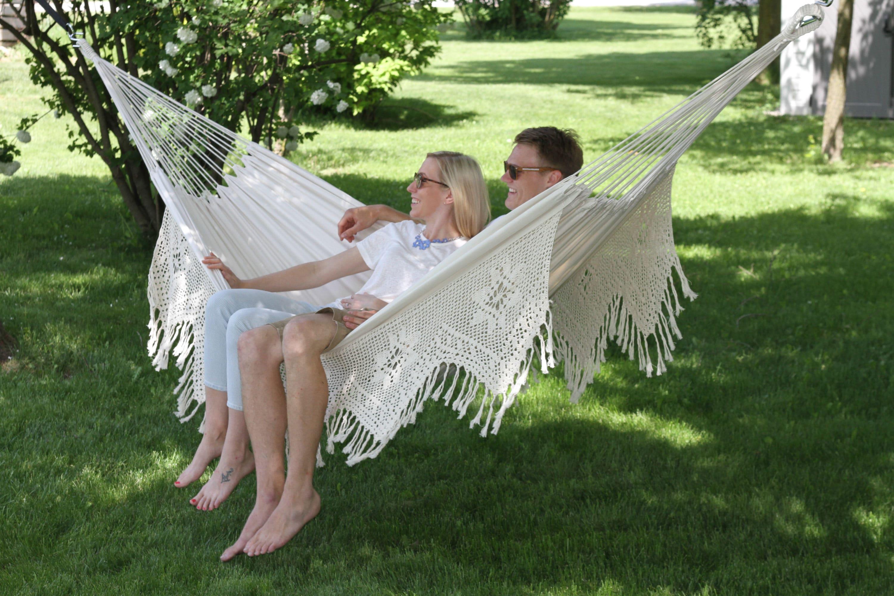 Vivere Brazilian Style Double Deluxe Hammock - Natural Color