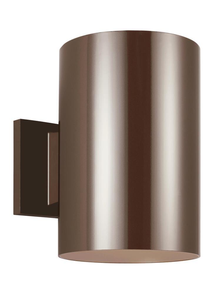 Bronze Brown Dimmable Cylinder Sconce for Outdoor Lighting