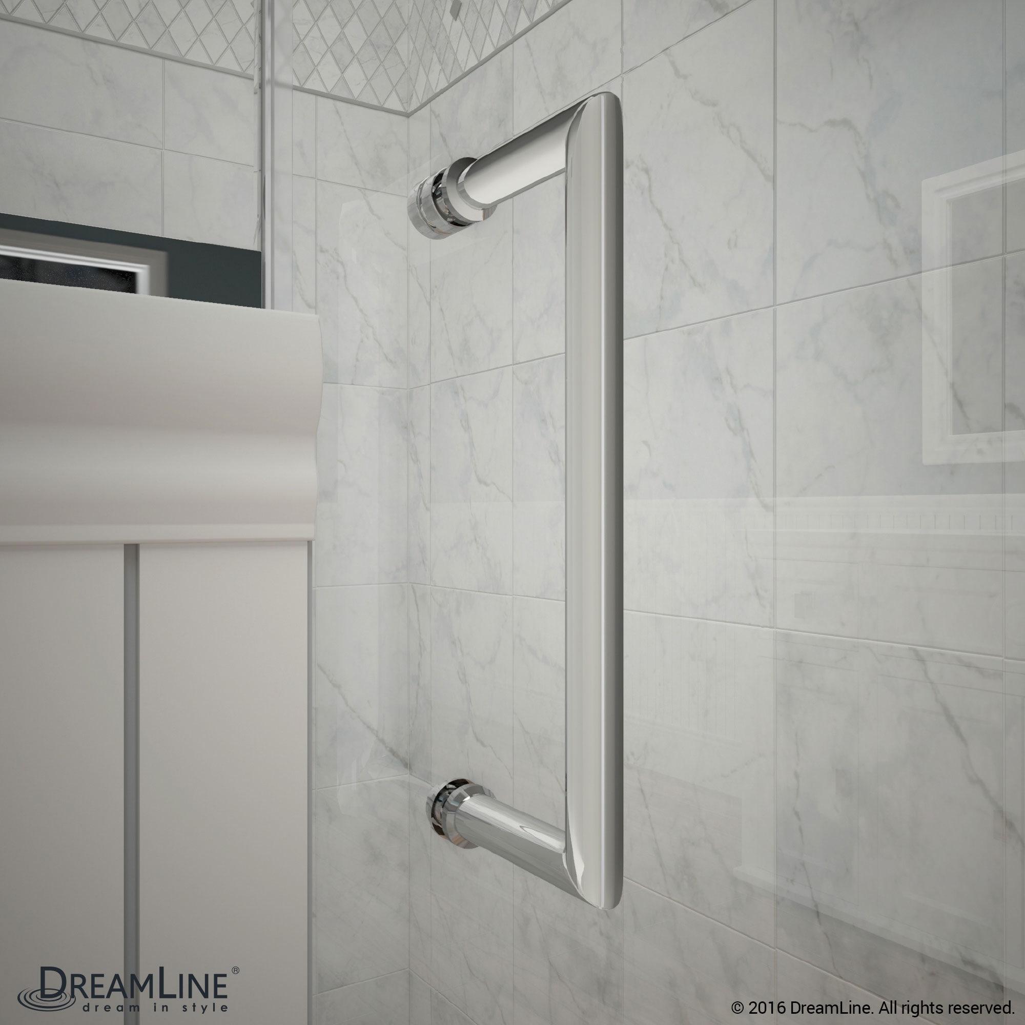 Unidoor 30" W x 72" H Hinged Frameless Shower Door