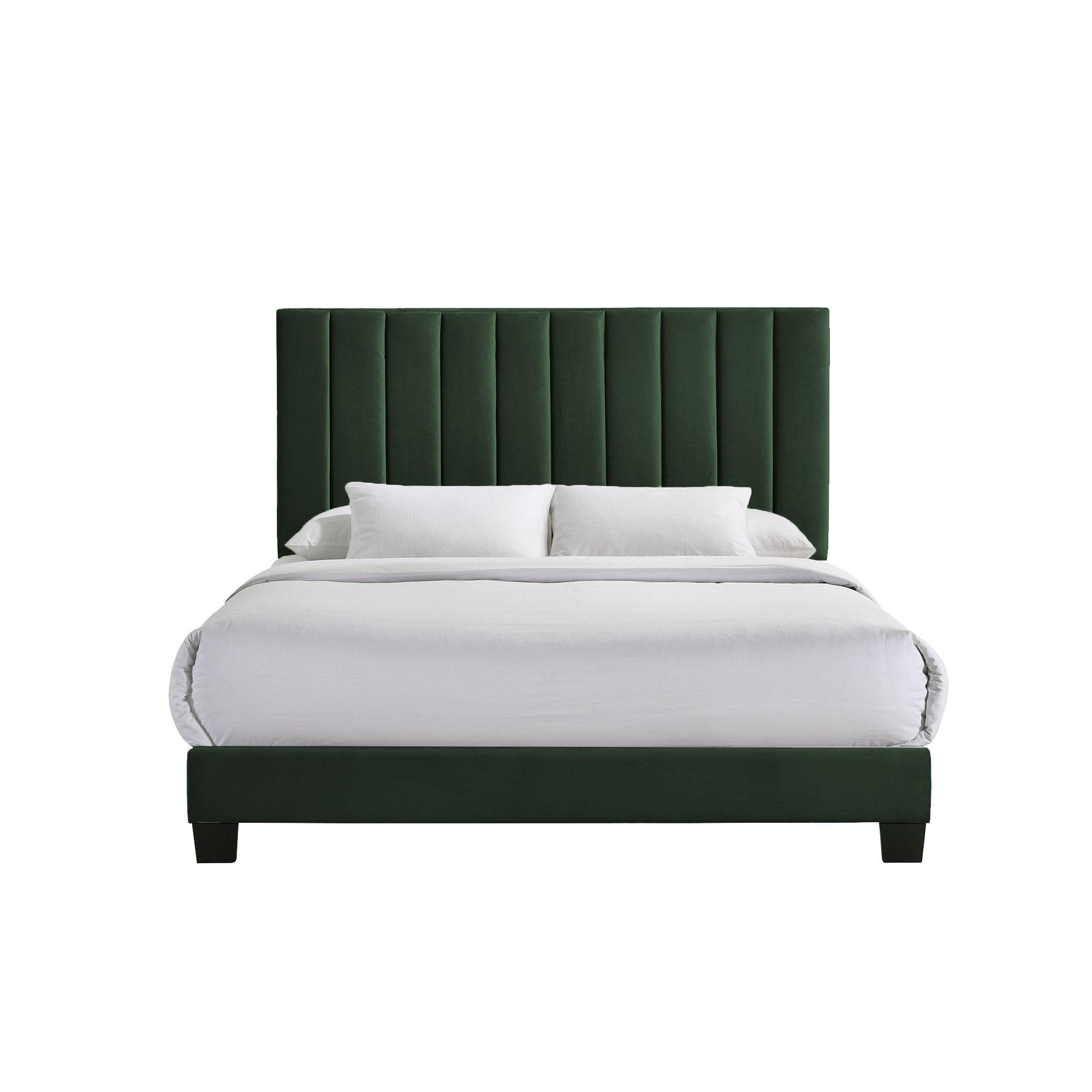 Queen Colbie Upholstered Platform Bed with Nightstands Emerald - Picket House Furnishings