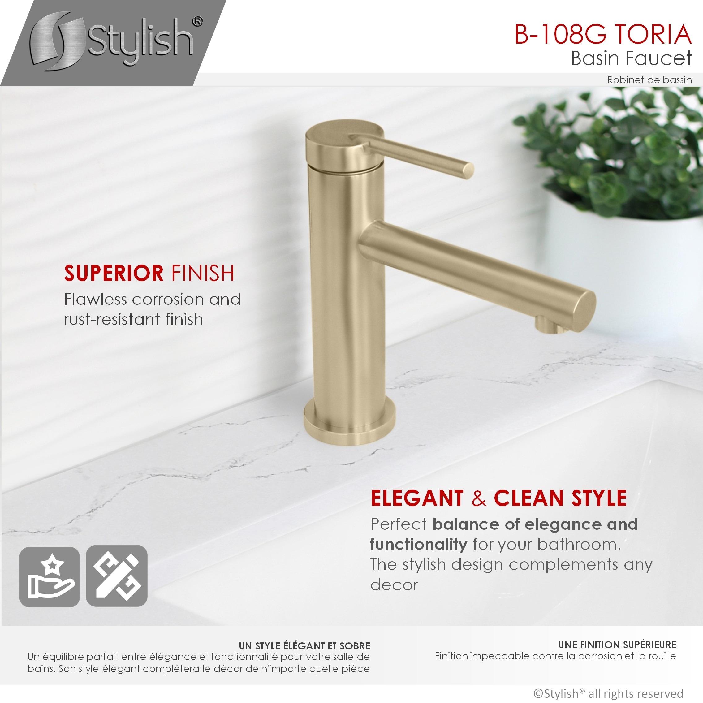 STYLISH Stylish Solace Toria One-Handle 6 3/8" Centerset Bathroom Faucet B-108G