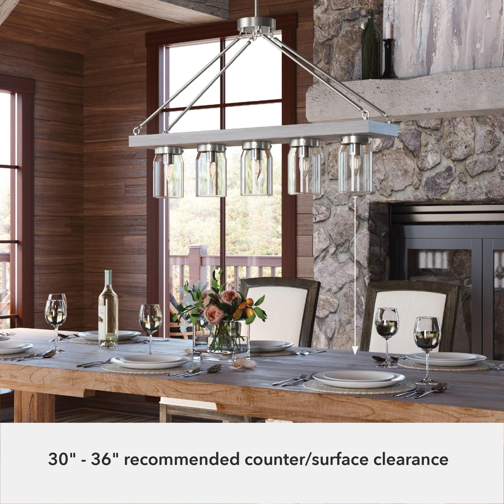 Devon Park 5 - Light Kitchen Island Linear Pendant