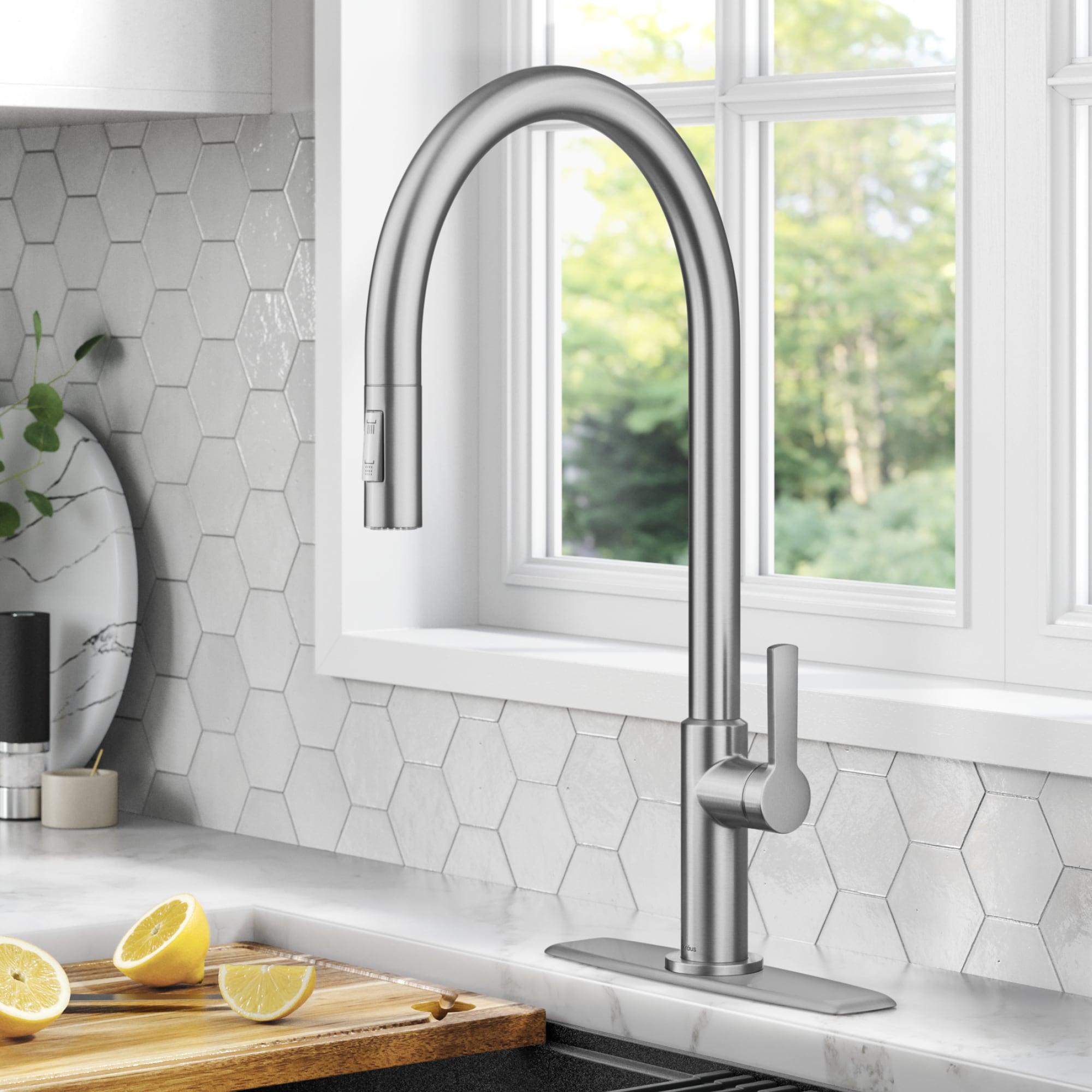KRAUS Oletto Single Handle Pull Down Kitchen Faucet