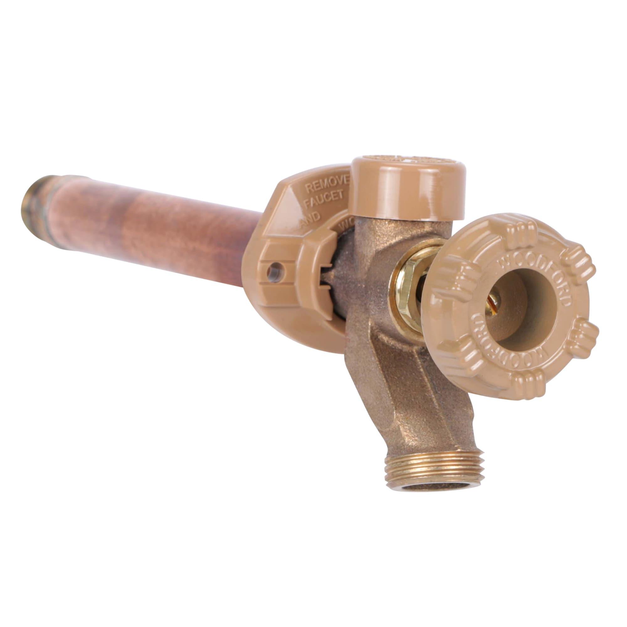 Woodford 4206652 17.5 in. MPT x 0.75 in. Sweat Anti-Siphon Freezeless Wall Faucet, Brass