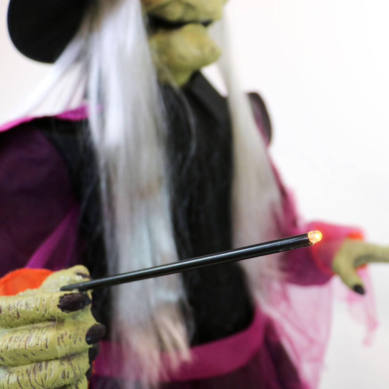 Haunted Hill Farm Haunted Hill Farm Motion-Activated Wicked Cauldron Witches, Plug-In Talking Halloween Animatronic