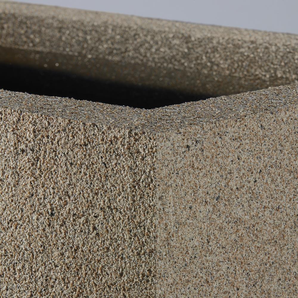 23'' Sandstone Granite Composite Square Outdoor Planter